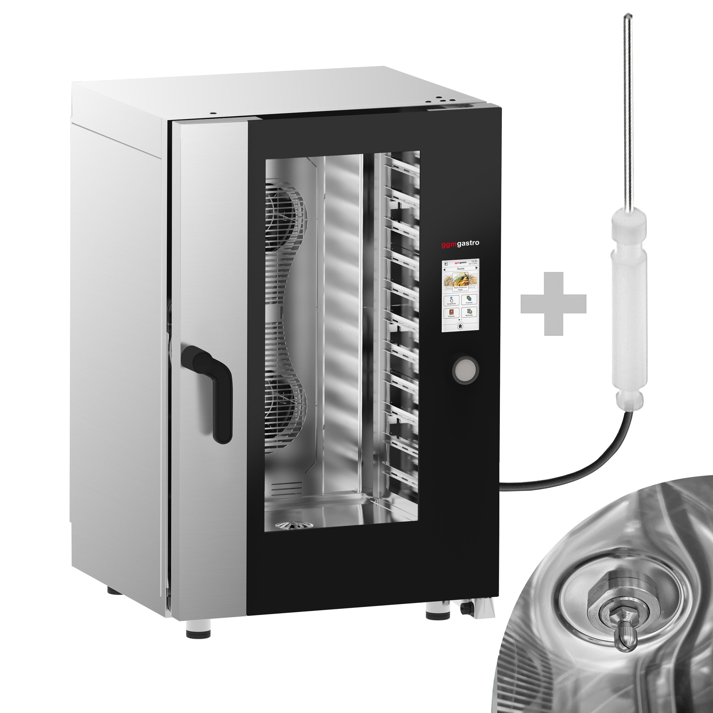 Four mixte - tactile - 11 x GN 1/1 - avec système de lavage et sonde de température