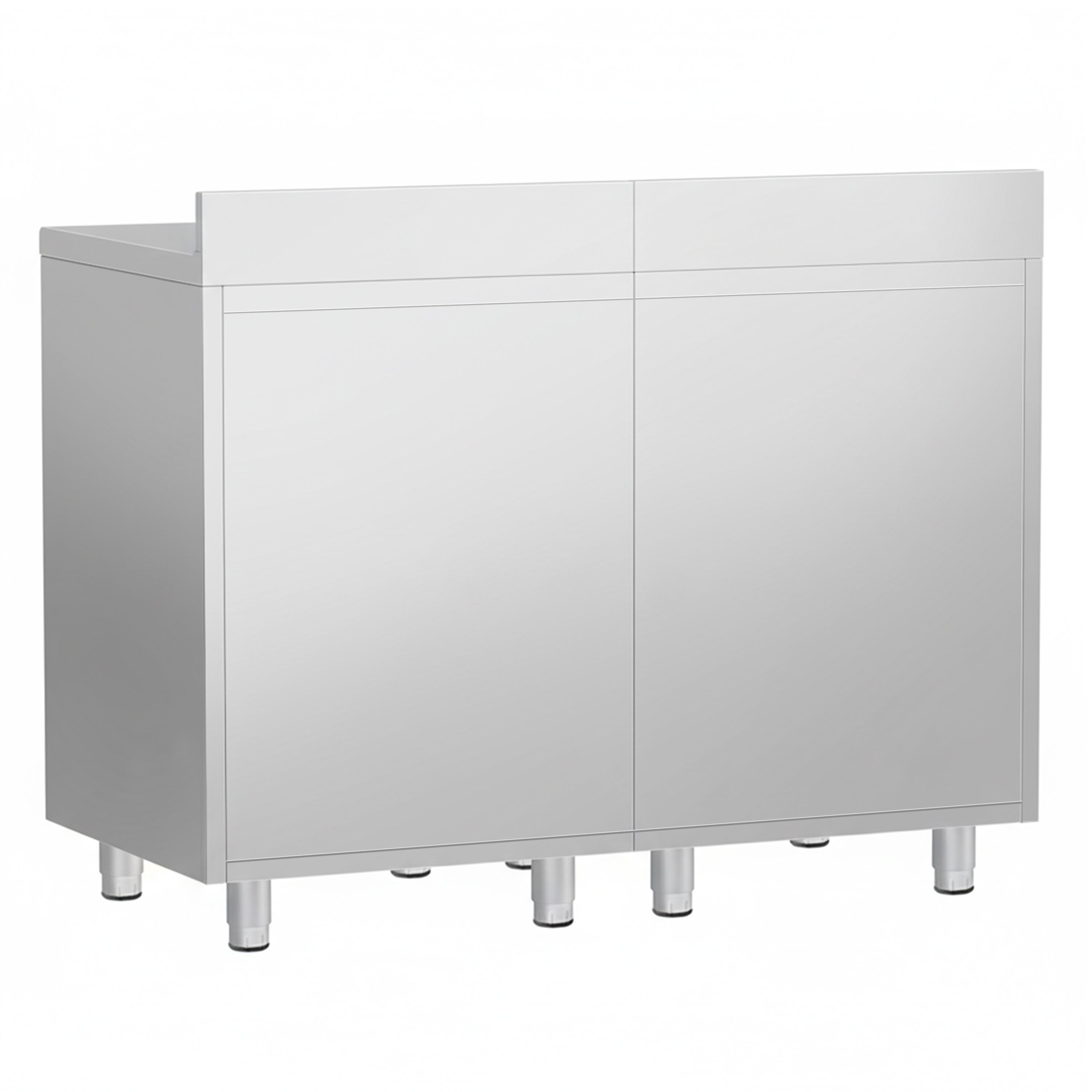 Armoire de travail PREMIUM pour machine à café filtre - 1200x600mm - avec dosseret - 4 portes battantes
