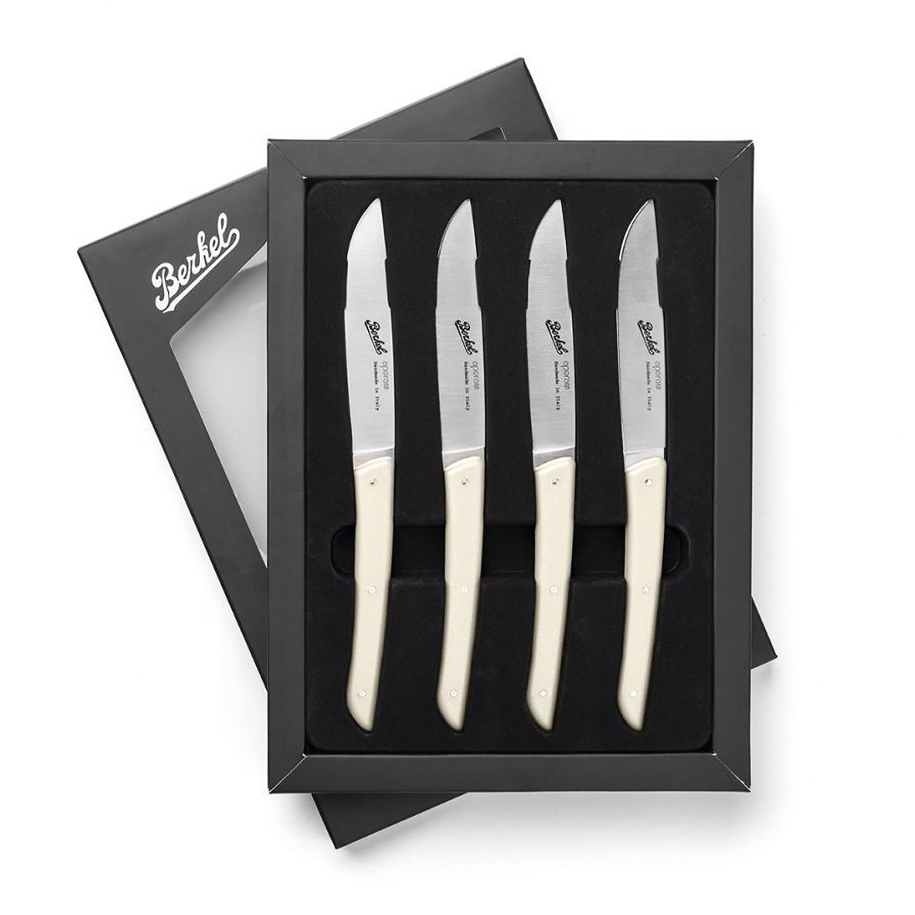 (4 pièces) BERKEL | Couteaux à steak - Crème - Lame : 110 mm