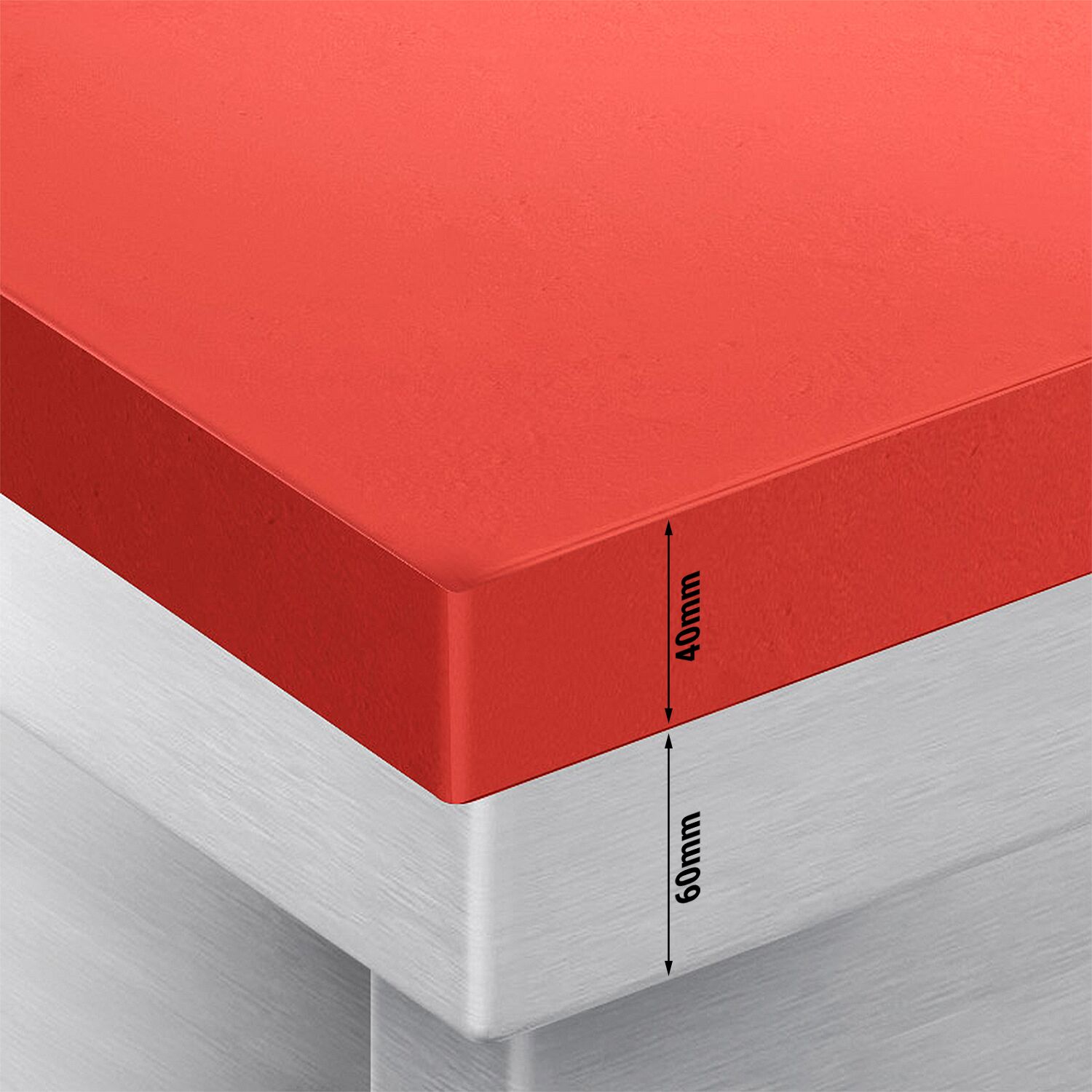 Table réfrigérée PREMIUM - 1400x700 mm - avec 2 portes - incl. planche à découper rouge