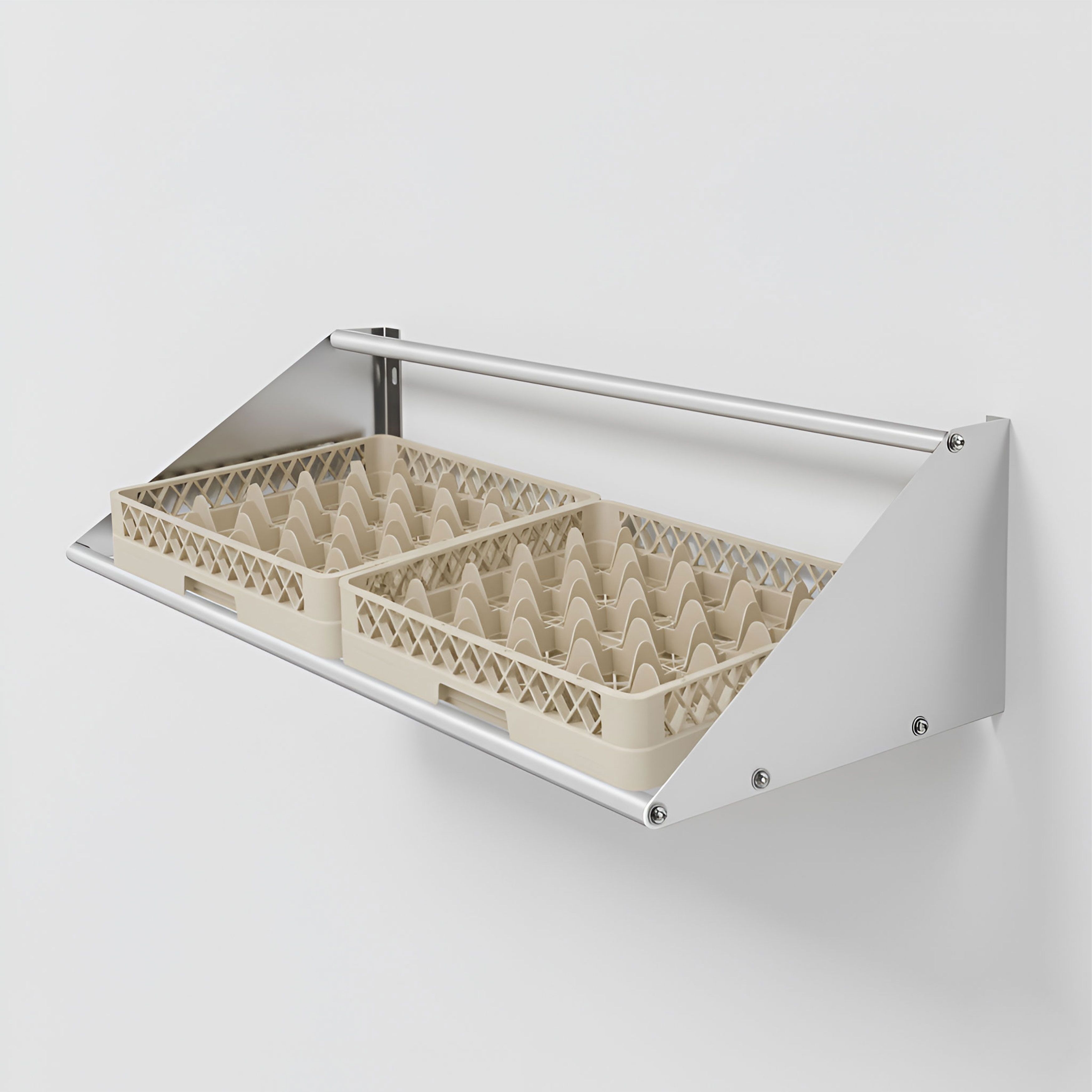 Étagère murale pour paniers de lavage – 1060 mm – 1 niveau