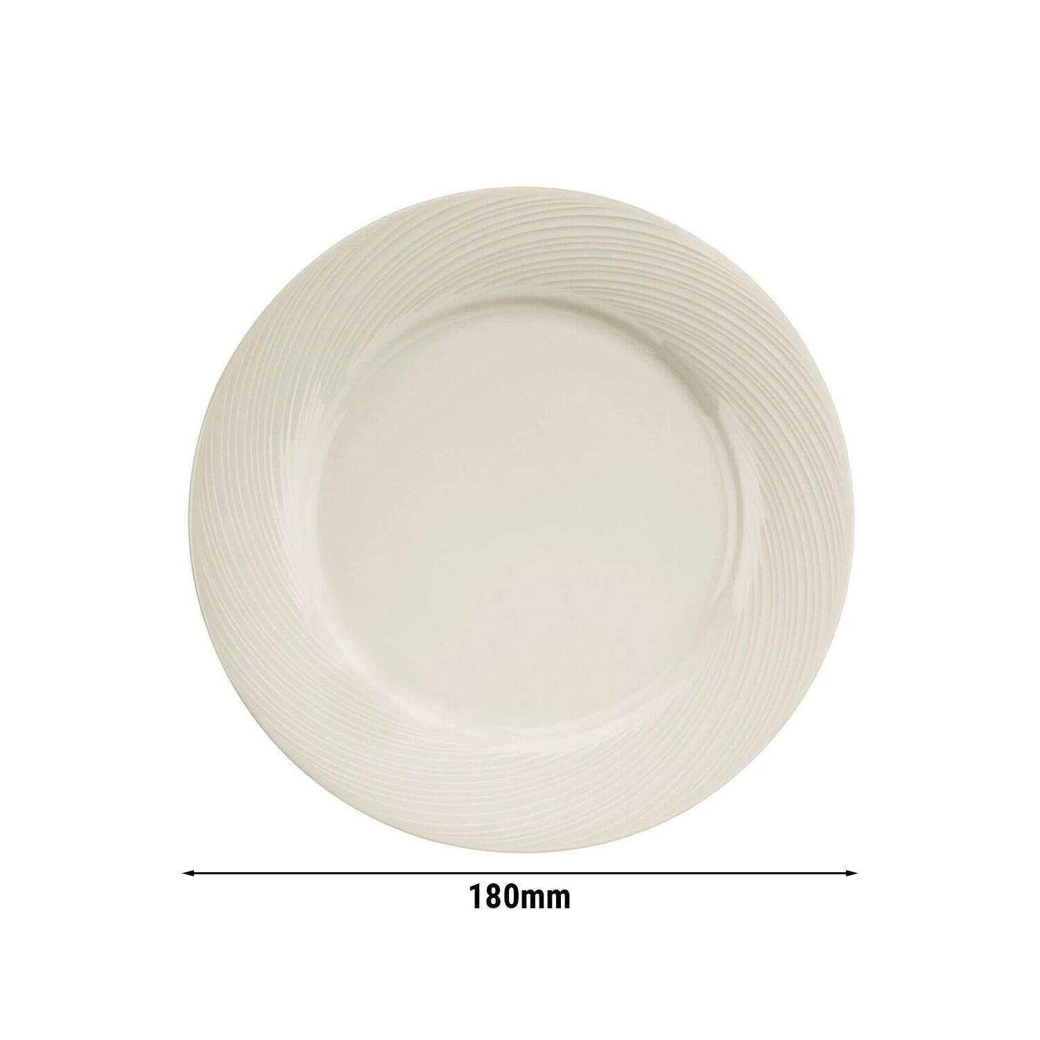 (12 pièces) SEMPRE - Assiette - Plate - Ø 180 mm - Crème