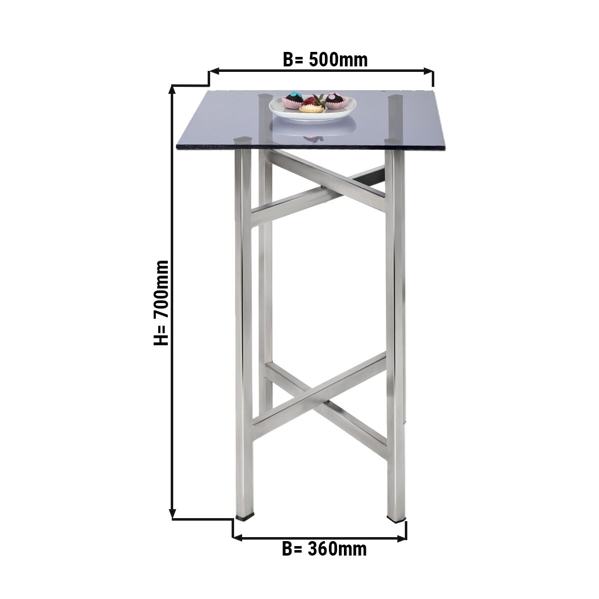 Table d’appoint pliante - 50x50cm
