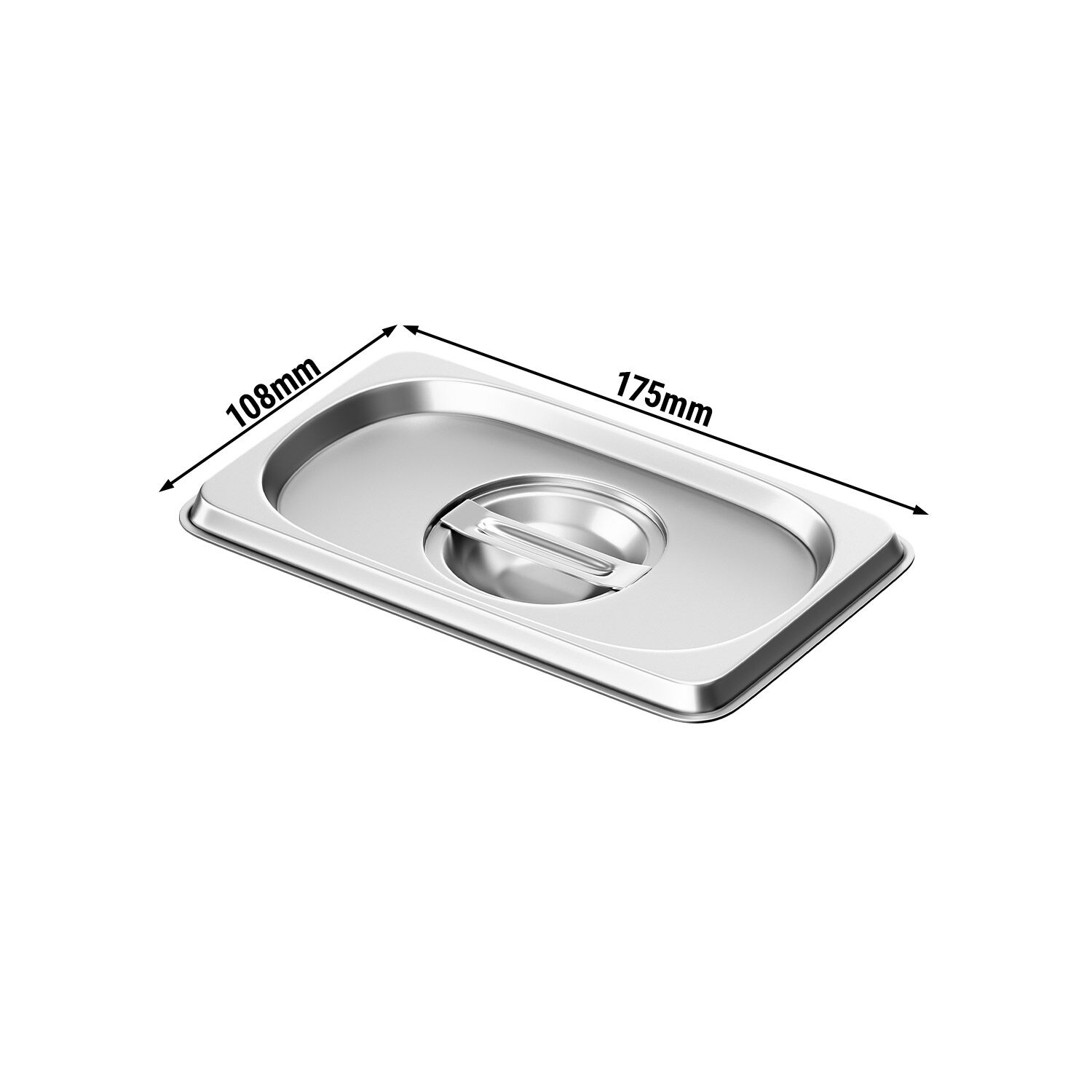 (6 pièces) Couvercle en acier inoxydable GN 1/9