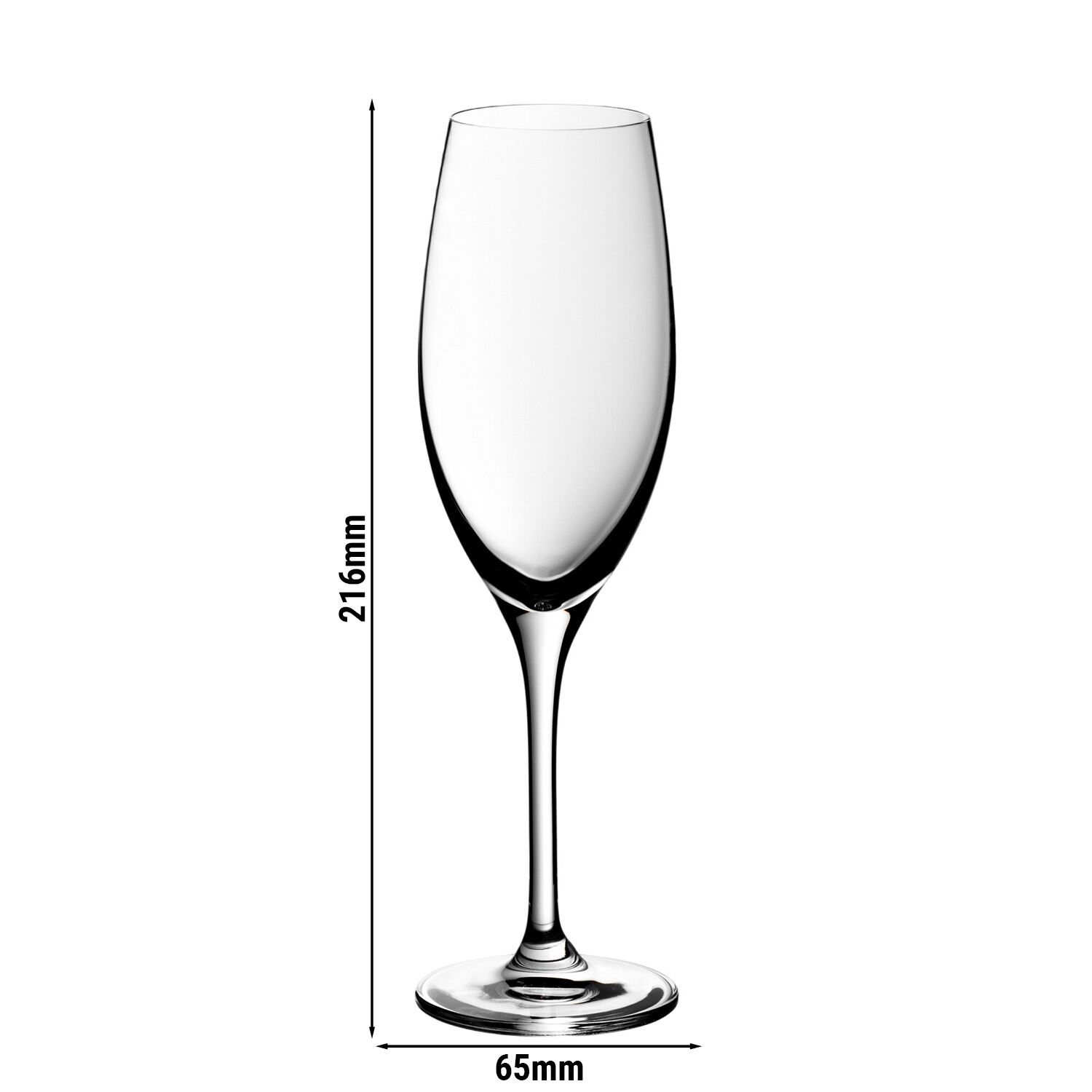 (6 pièces) WMF | ROYAL – Flûte à champagne 29 – 250 ml – avec trait de jauge