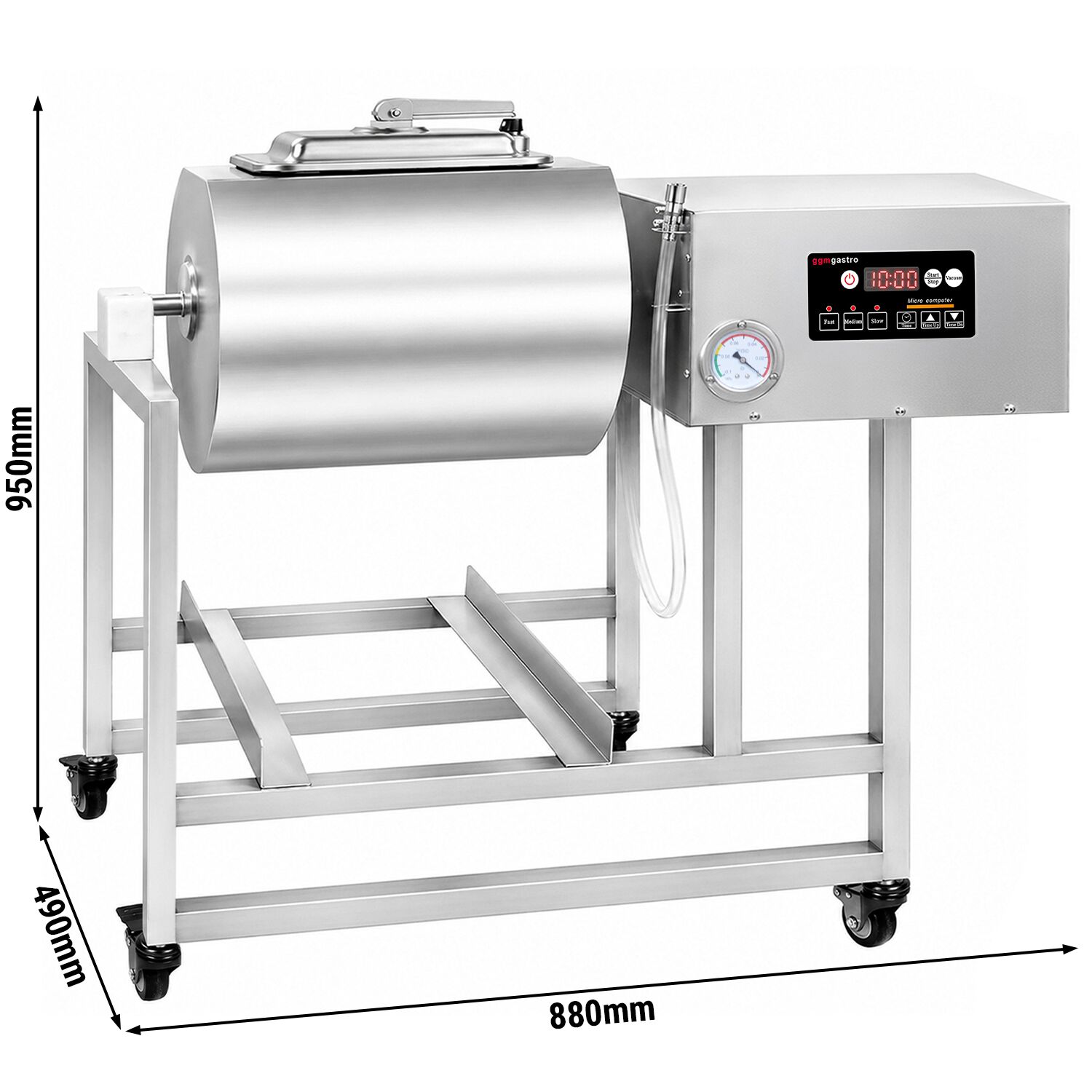 Machine à mariner sous vide - 60 litres - rotation des deux côtés - numérique - avec fonction minuterie