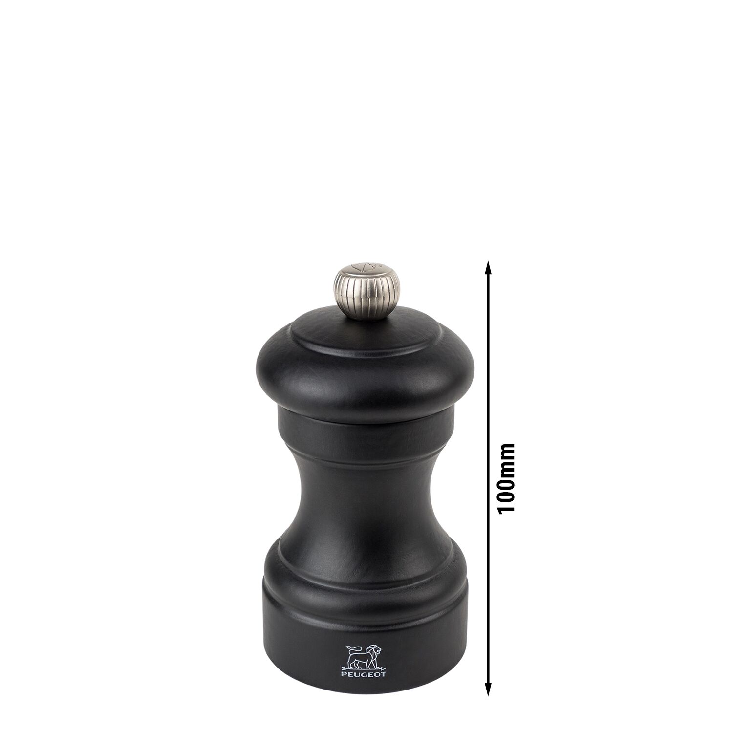 (6 pièces) PEUGEOT | BISTRO - Moulin à poivre - Bois - Noir mat - Hauteur : 100 mm