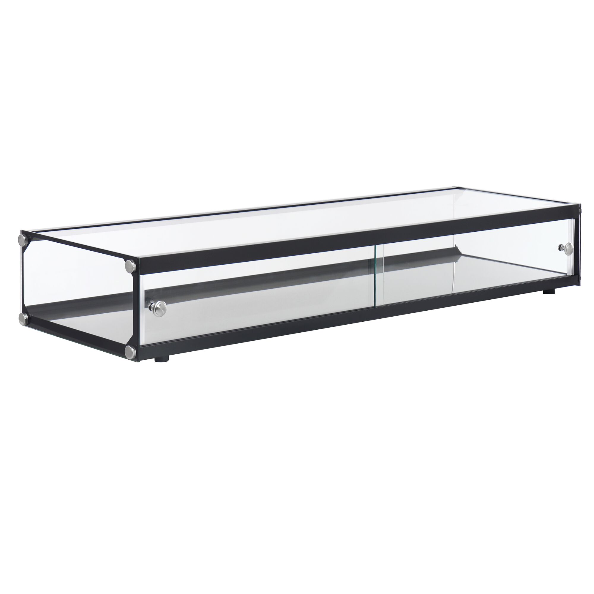 Vitrine de comptoir non réfrigérée en verre trempé - 1200x200/400mm