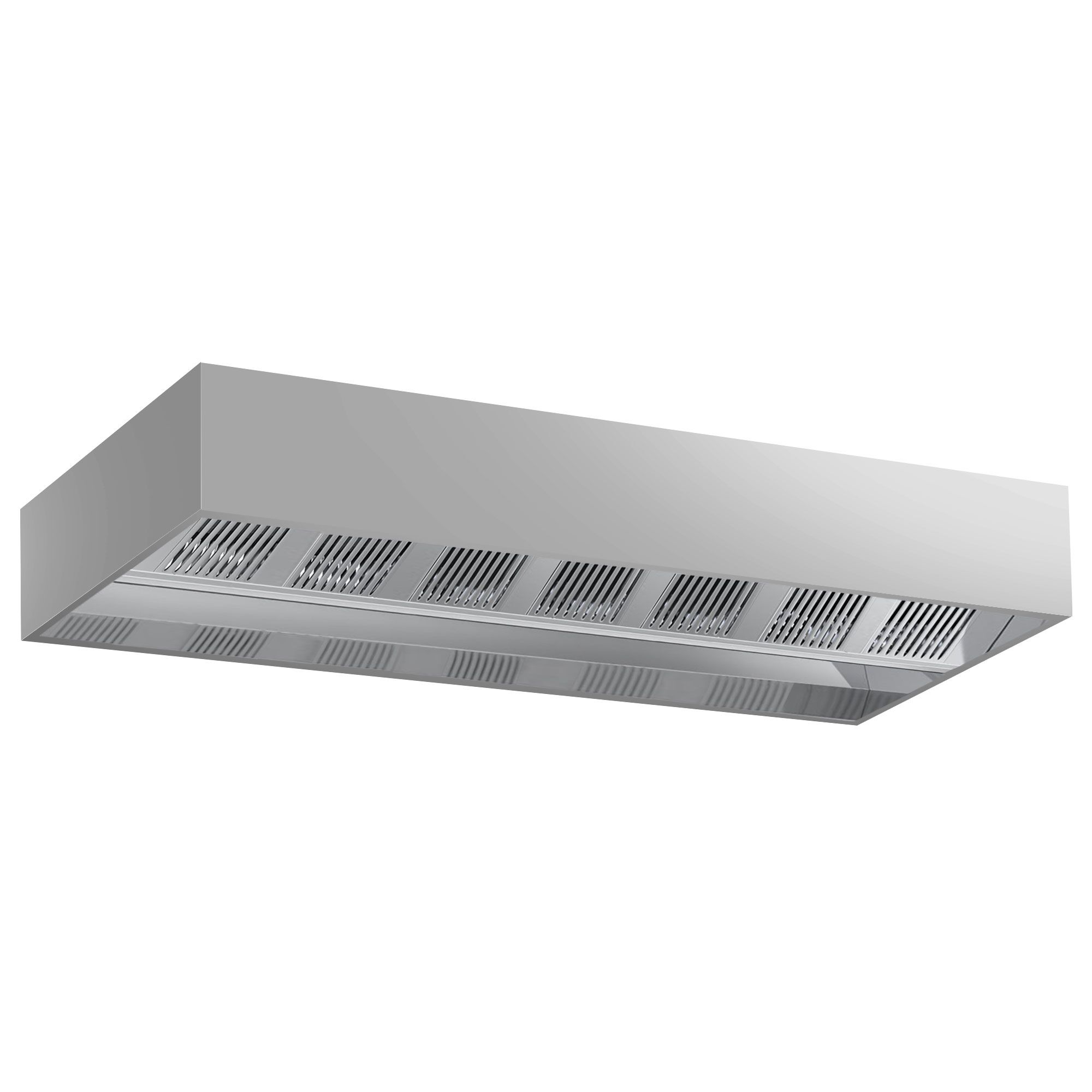 Plafond afzuigkap - B4000mm - zonder motor - met filter - met inductietoevoer