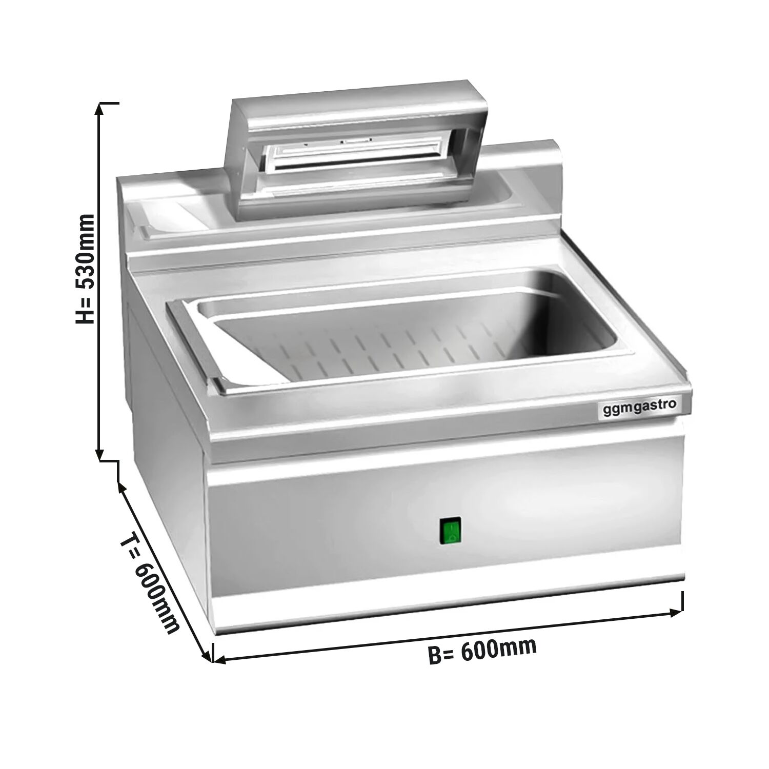 Electric Chip Scuttle - 1.00kW - 1x GN 1/1 - Countertop