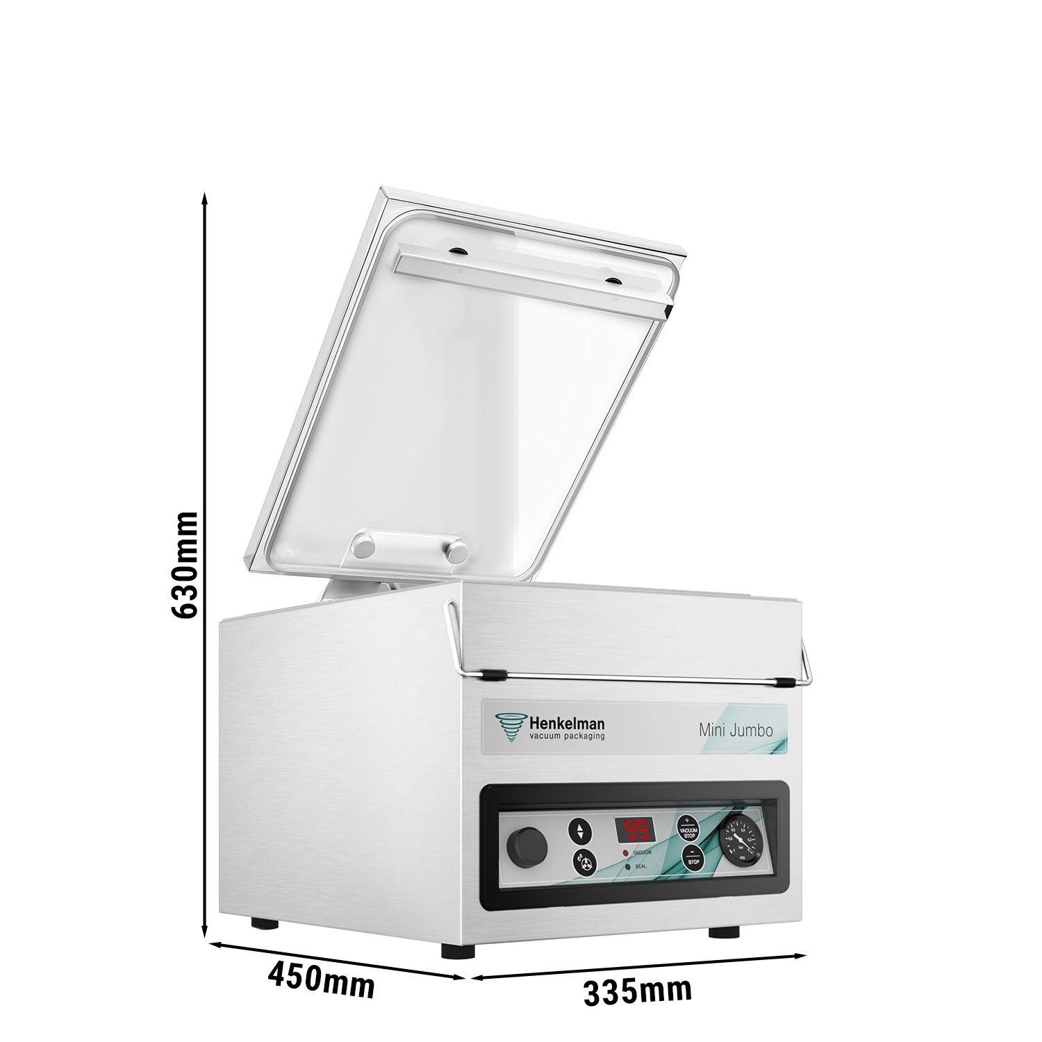 HENKELMAN | Mini Jumbo – Machine sous vide à cloche – 4 m³/h – 100 watts – numérique