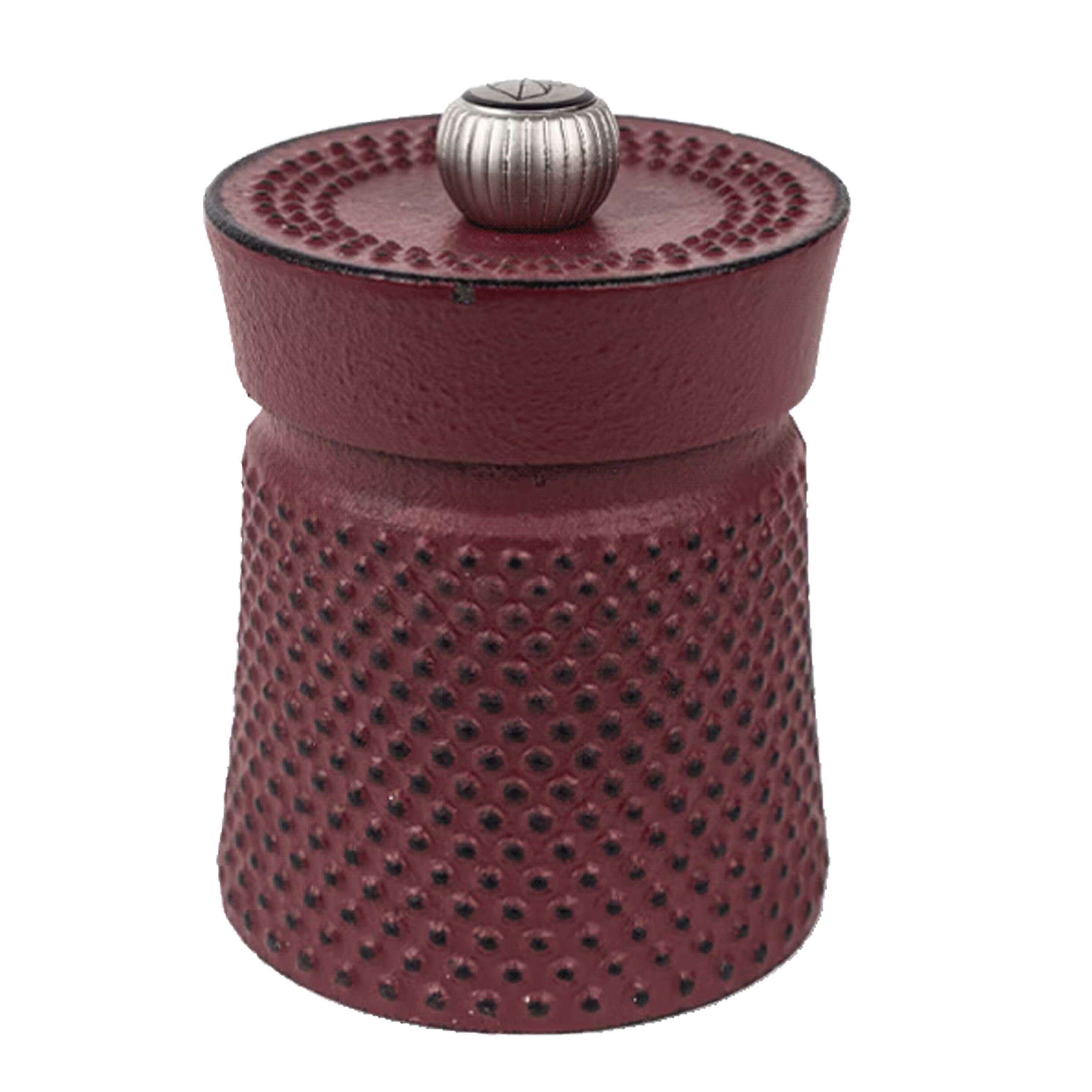 (6 pièces) PEUGEOT | BALI FONTE – Moulin à poivre – Fonte – Rouge – Hauteur : 80 mm