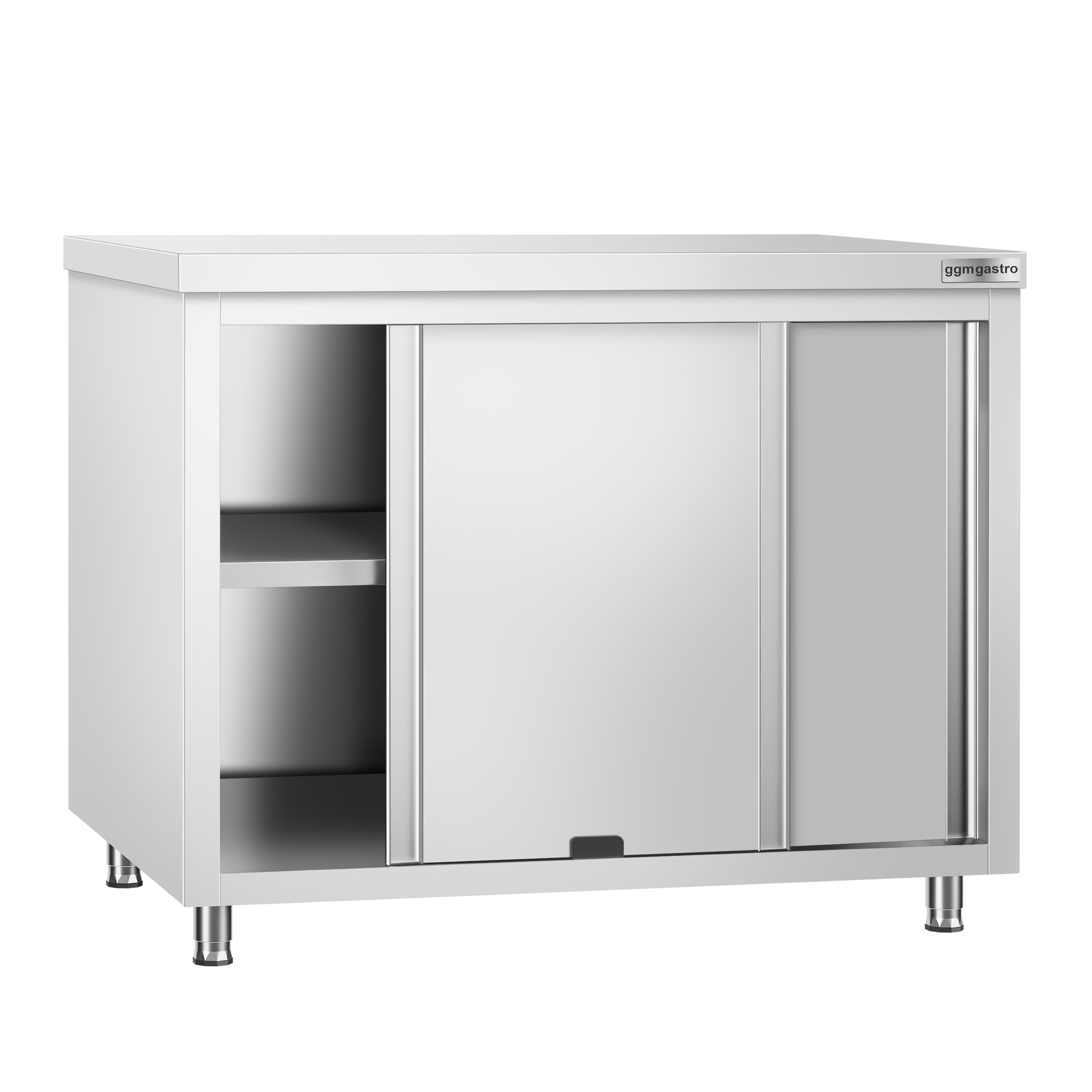 Edelstahl Arbeitsschrank PREMIUM - 1200x700mm - mit Durchreiche