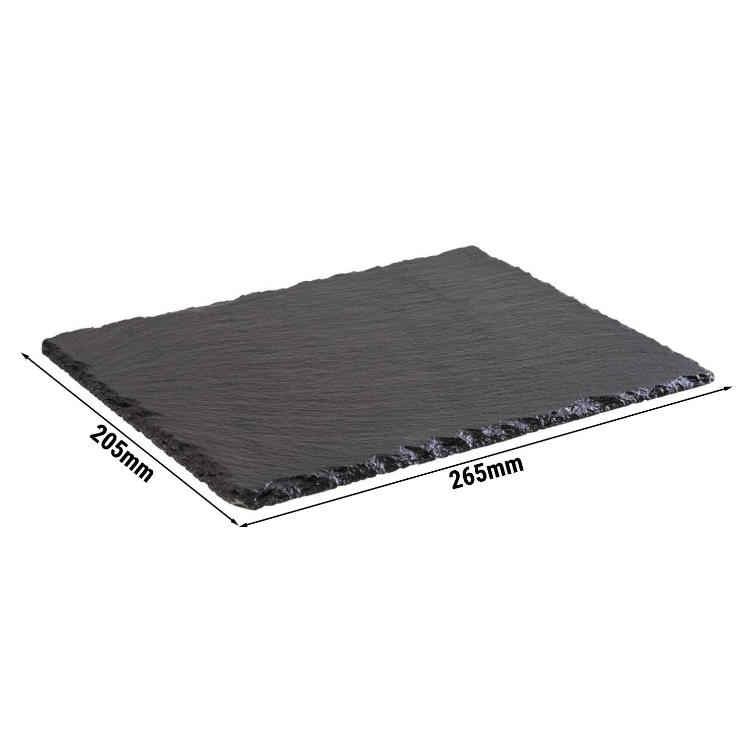 (6 pcs) Plateau en ardoise naturelle - Ardoise naturelle - 265x205mm