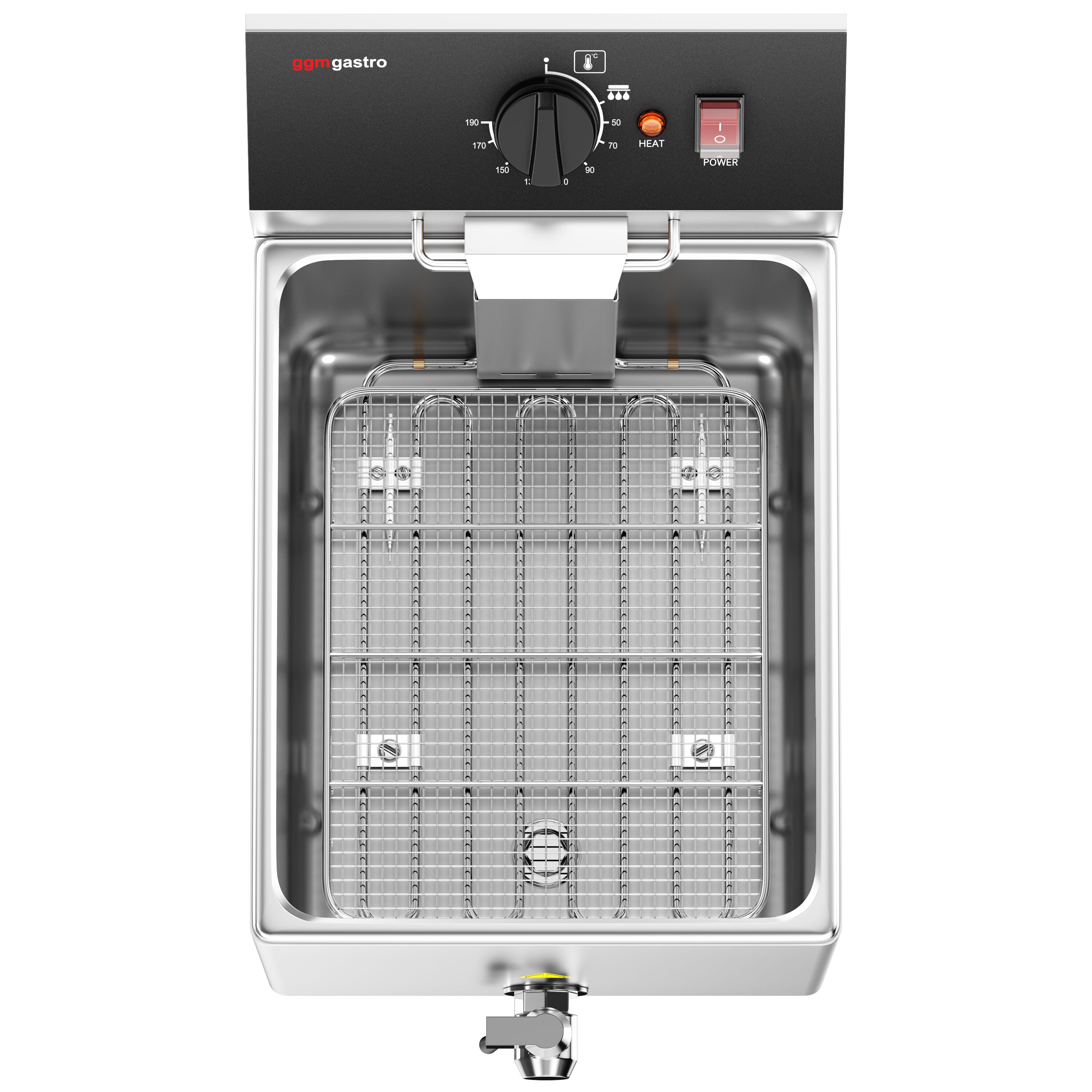 Friteuse électrique – 12 litres – 3,25 kW – avec robinet de vidange