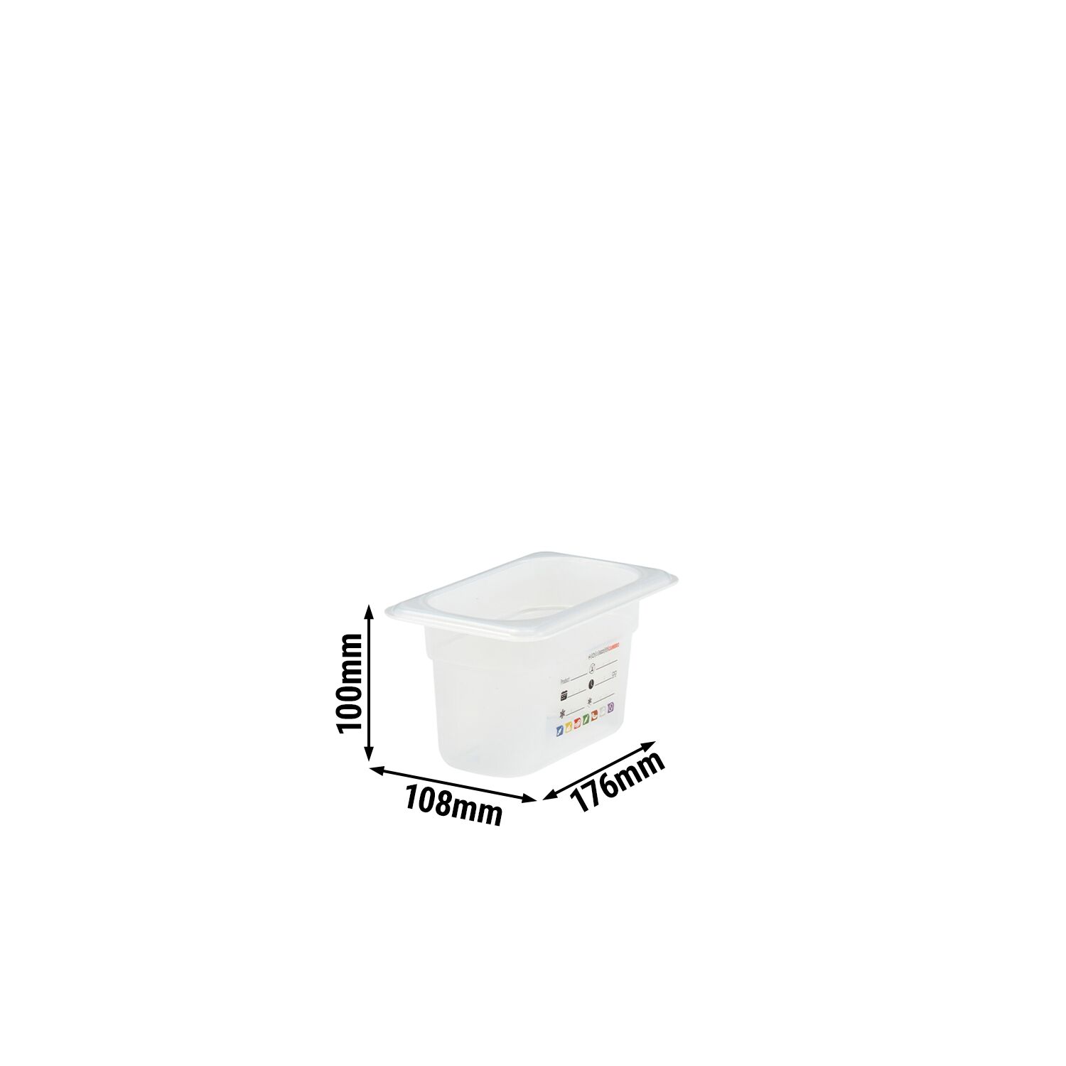(6 pièces) CAMBRO | SafeTrak - Récipients en polypropylène GN 1/9 - laiteux - Hauteur : 100mm