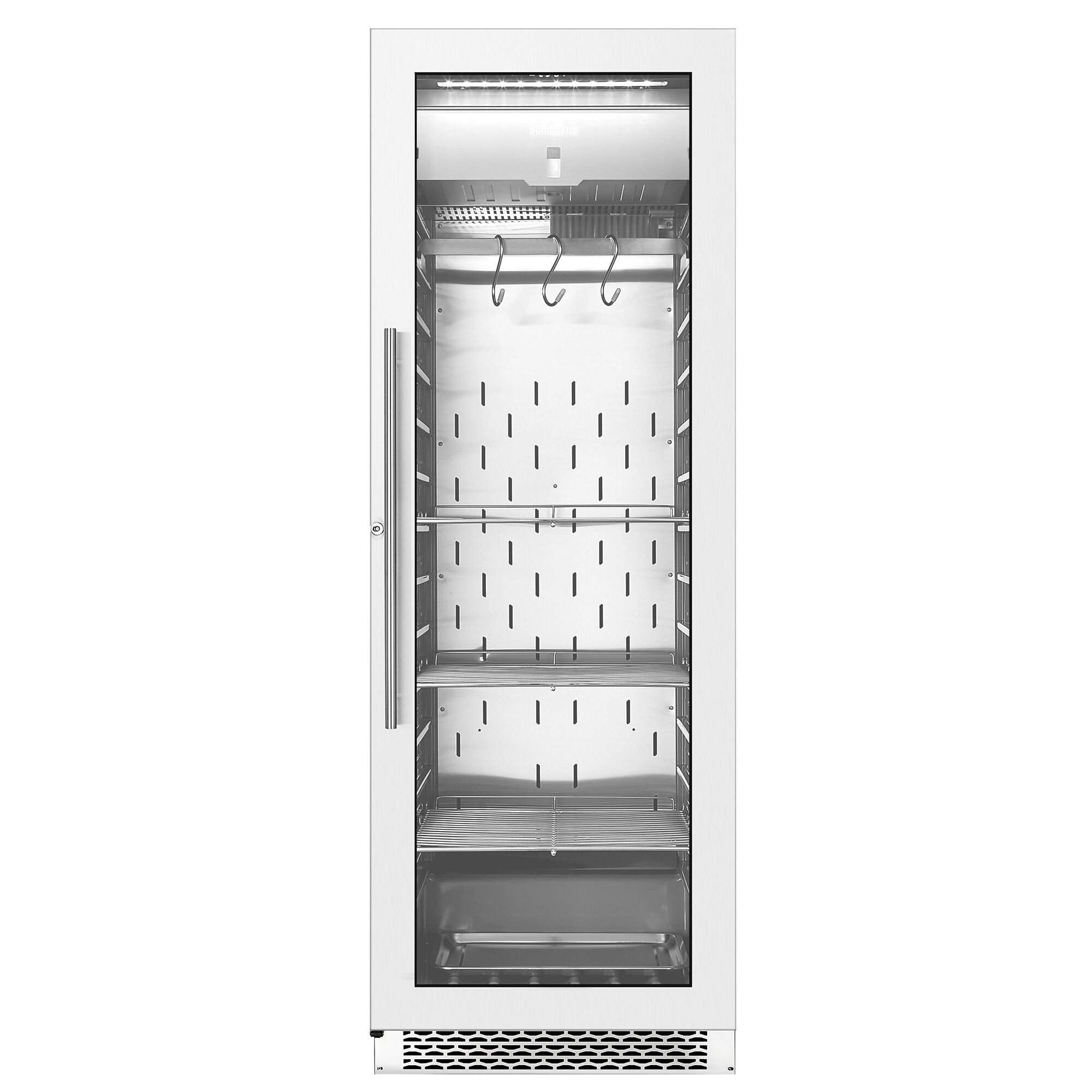 Armoire de maturation à sec pour viande - 595mm - 352 litres - 1 porte vitrée sans cadre - inox