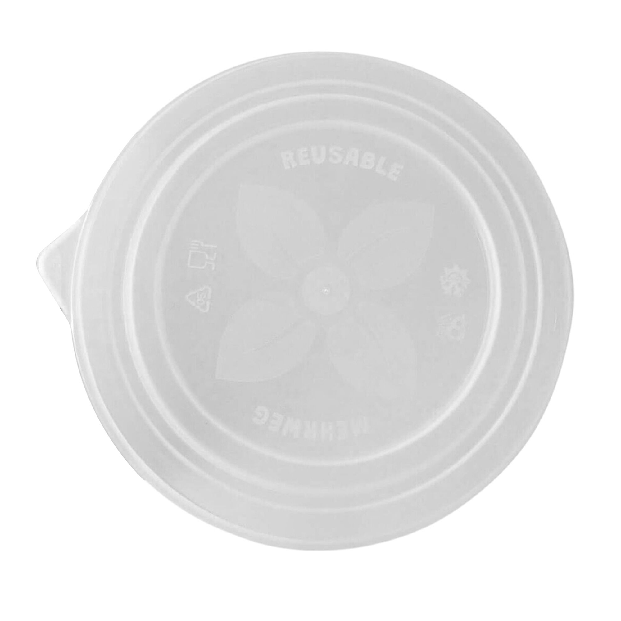 (60 pcs) Couvercle réutilisable - 166x157mm - Transparent - compatible avec couvercles pour bols Ø150mm