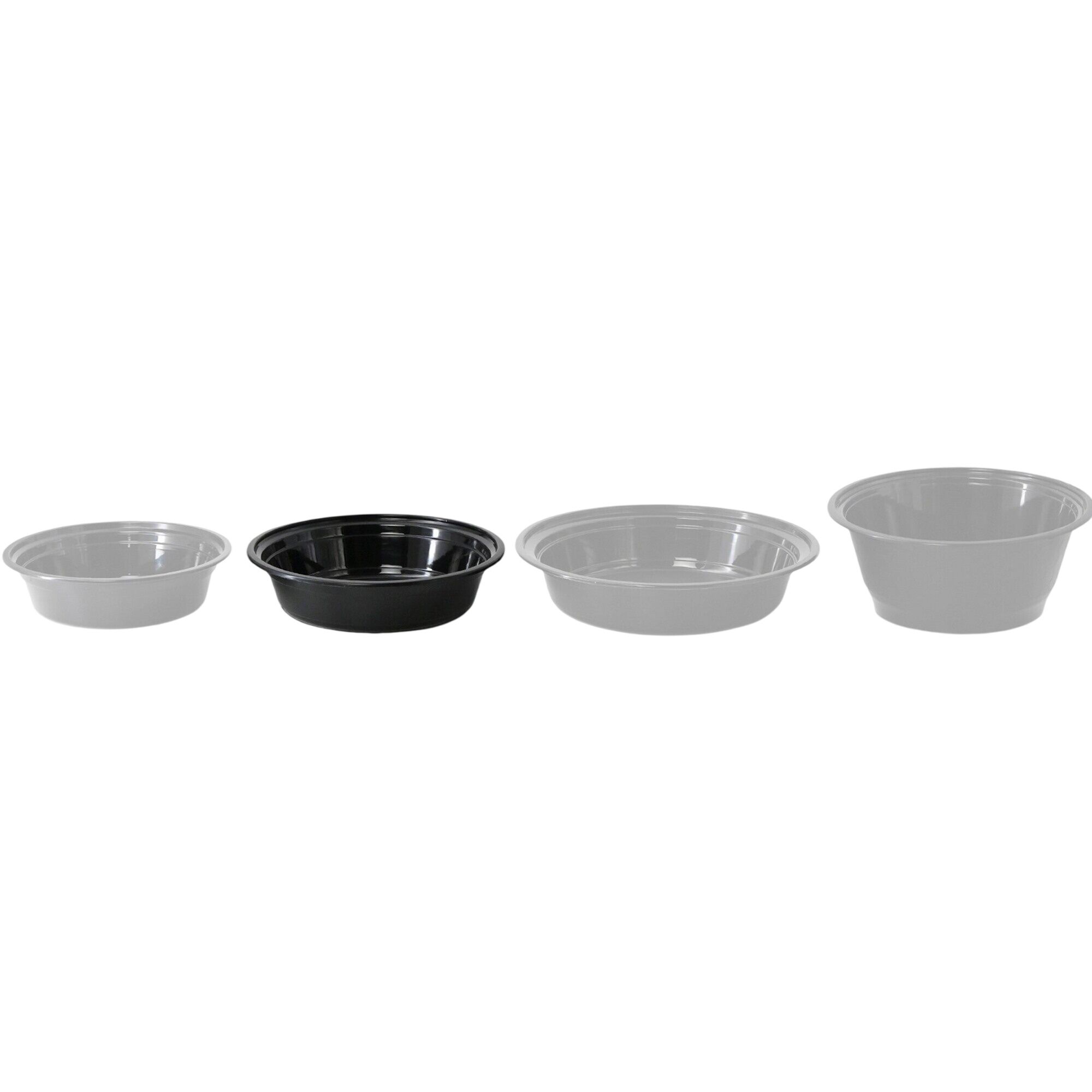 (300 pcs) Barquette réutilisable - 700ml - Ronde - Noir