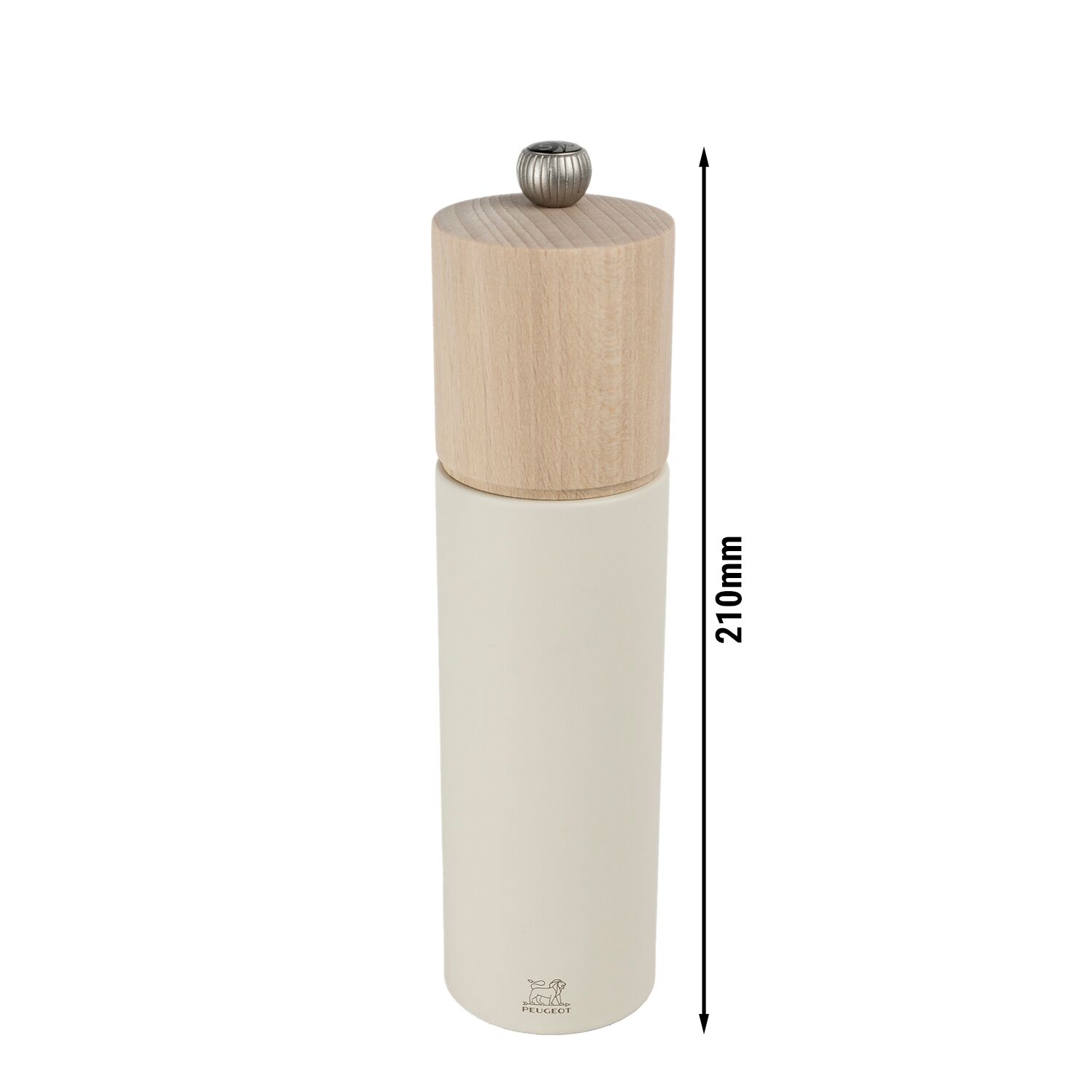 (6 pièces) PEUGEOT | BOREAL - Moulin à sel - Bois - Blanc plume - Hauteur : 210 mm