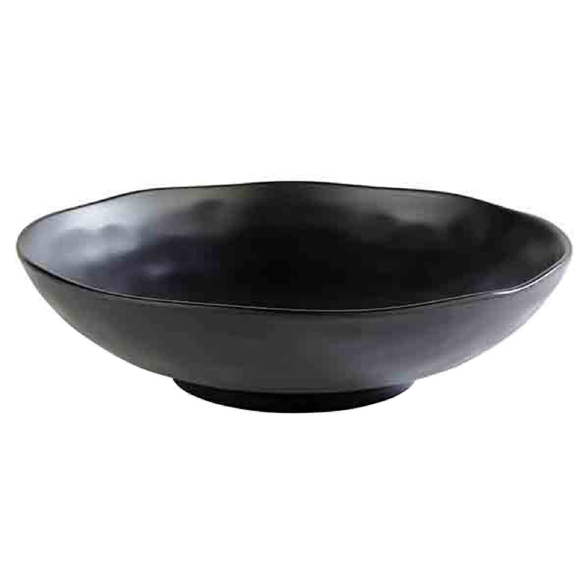 (6 stuks) Kom - ZEN - Melamine - 2,5L - rond - Ø310mm - stapelbaar - Zwart