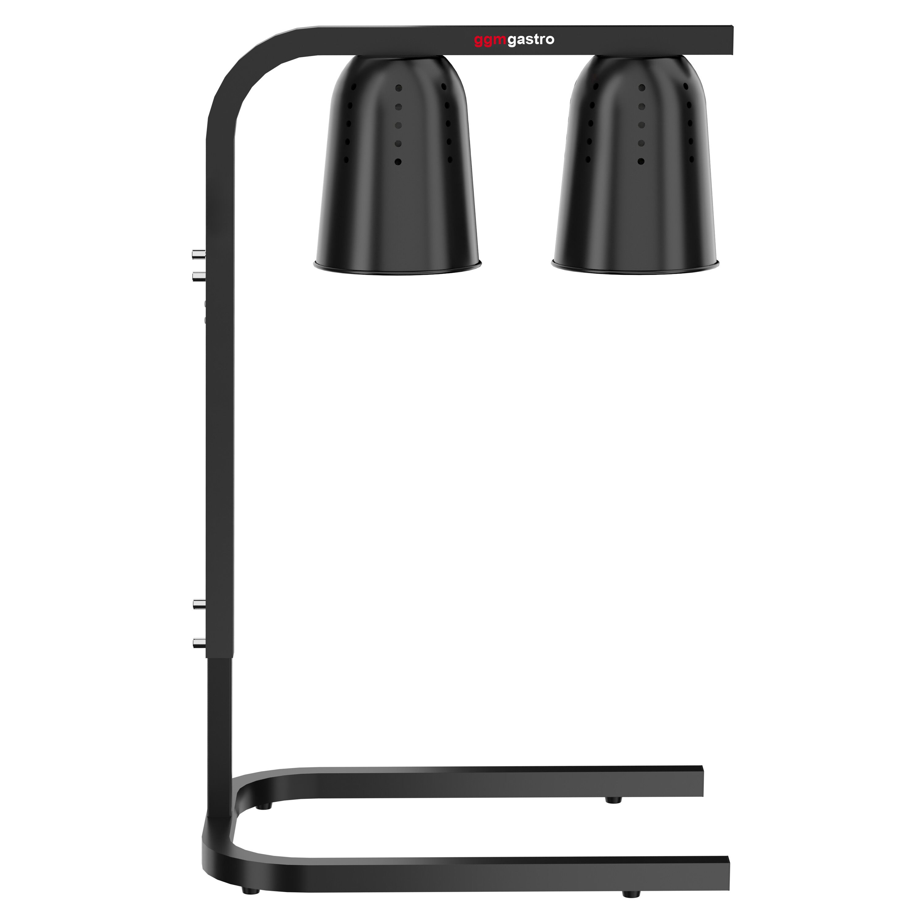 Lampe chauffante infrarouge à 2 lampes chauffantes - 453x360mm - 500W - réglable en hauteur - Noir