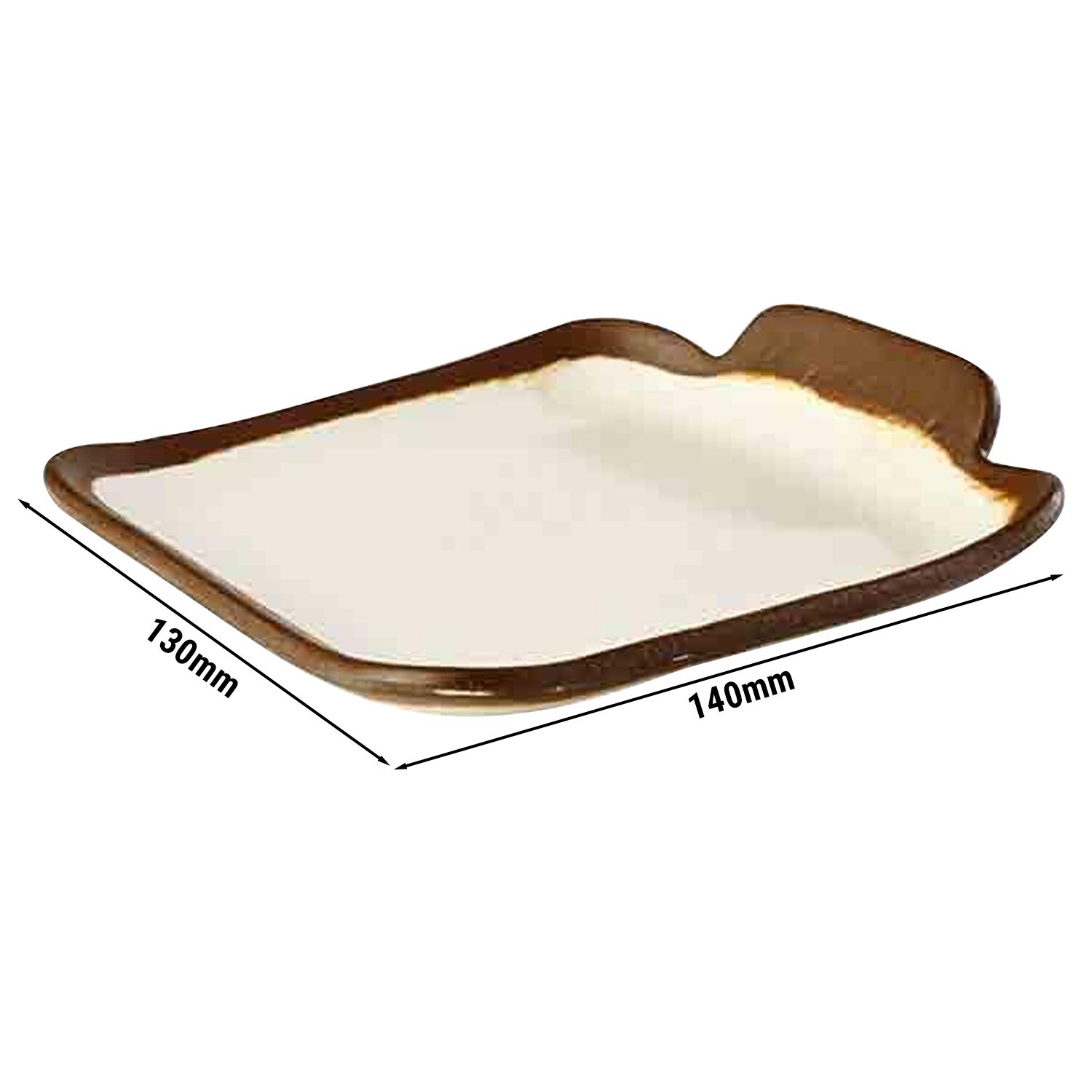 (6 pièces) CROCKER - Assiette - Mélamine - 140x130 mm