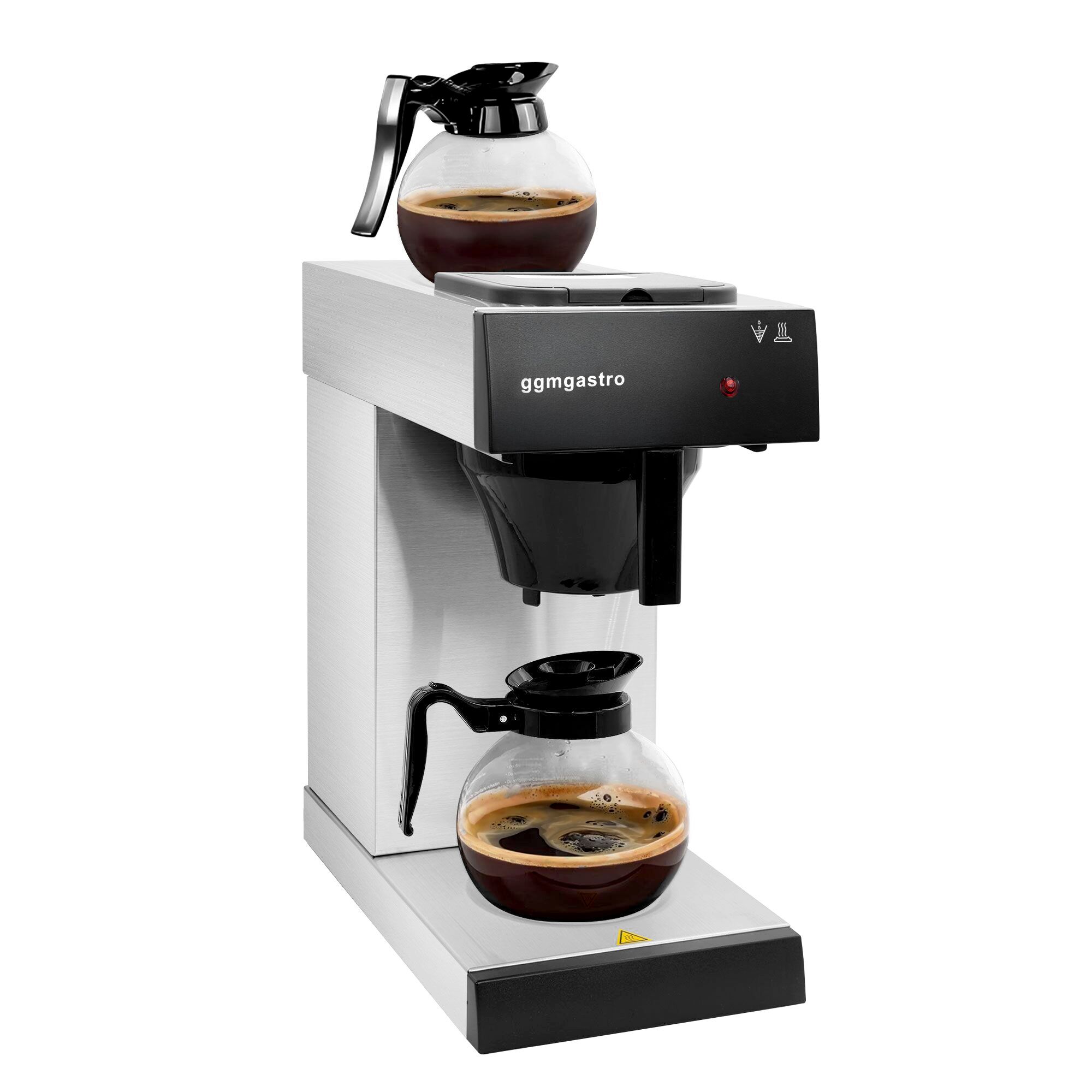 Machine à café filtre - 1,8 litre - avec 2 plaques chauffantes - incl. carafe en verre