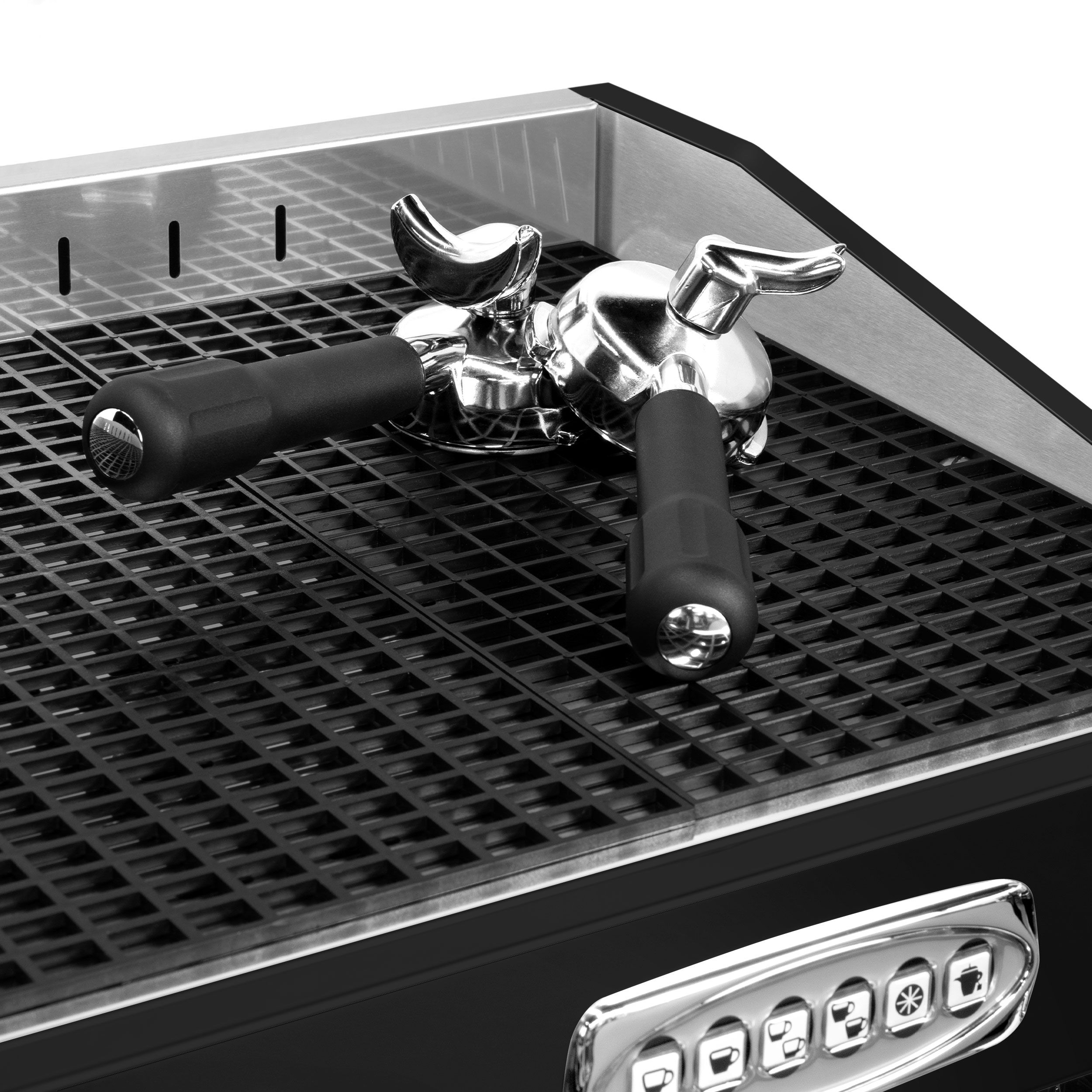 Machine à café porte-filtre « Eminence » – 3 groupes – avec système de préinfusion inclus – Noir