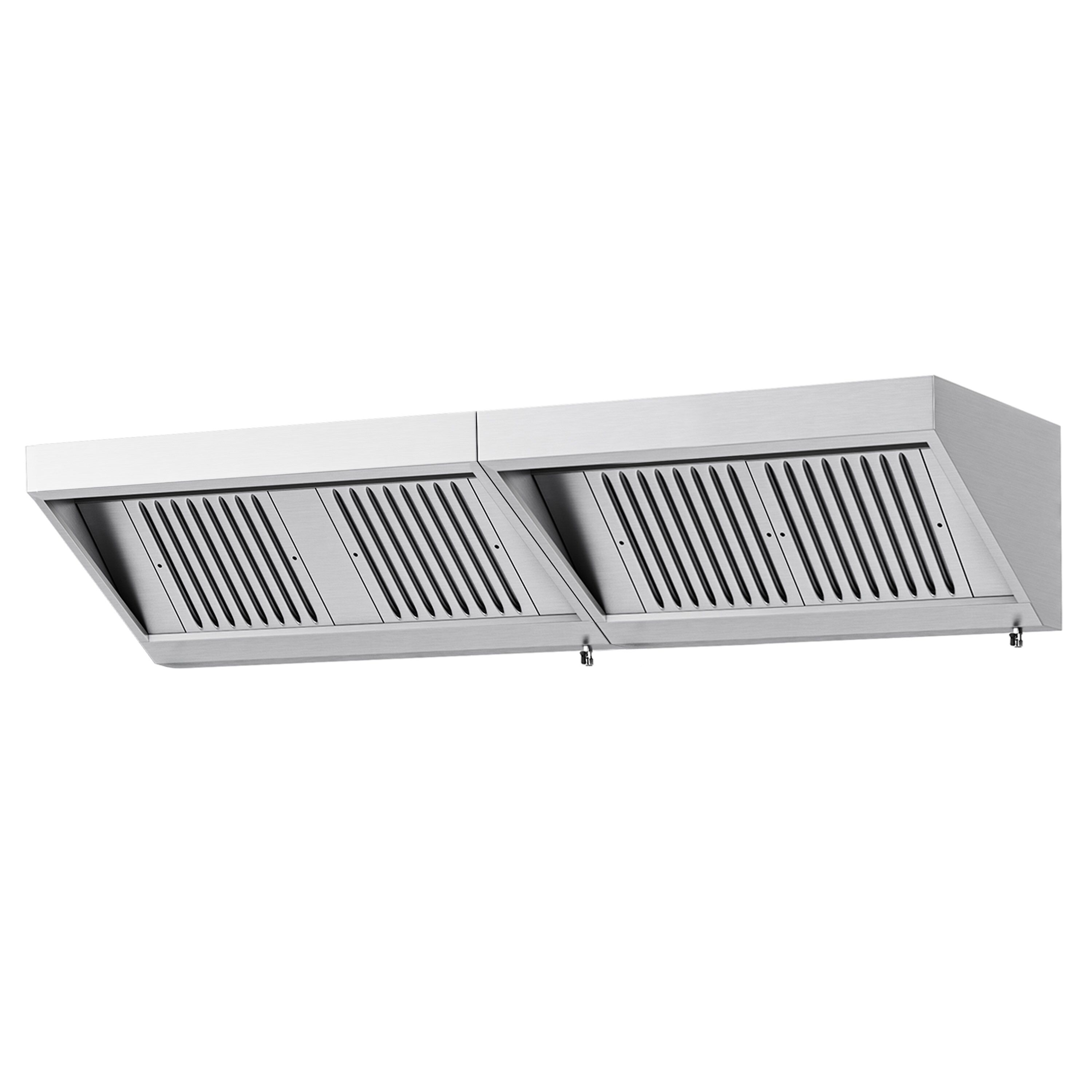 Fali elszívóernyő - 2600 mm - 700 mm mély - Labirintszűrő és világítás - motor nélkül