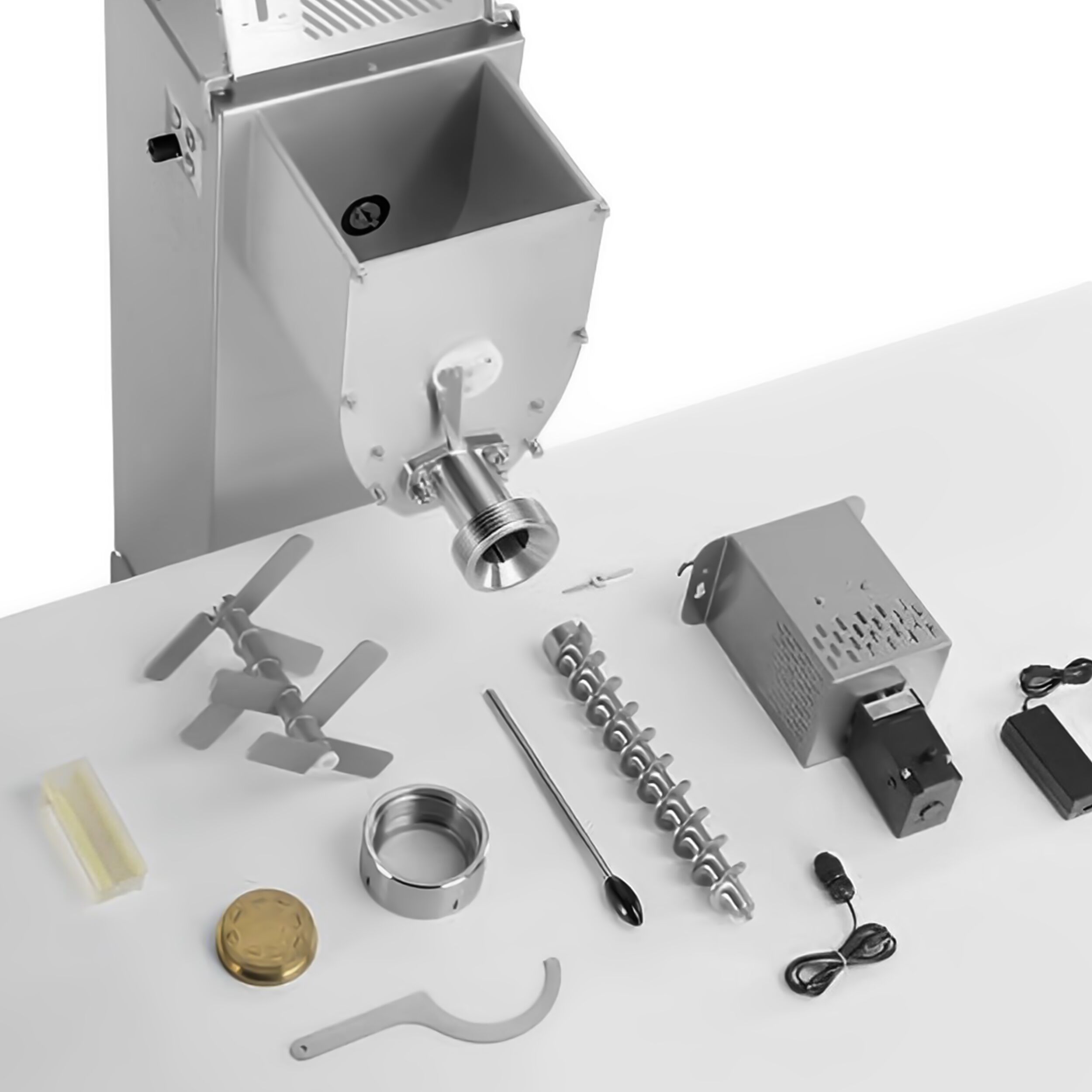 Commercial Electric Pasta Machine (Extruder) - with integrated mixer - 20kg/h - 2250W - Ø110mm die