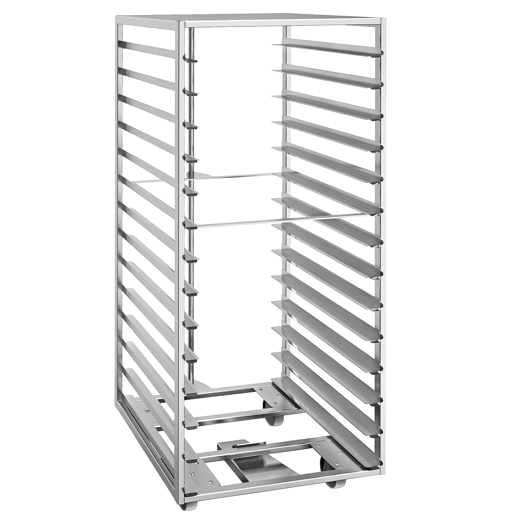 Chariot à plateaux – pour 14 plateaux – EN 600 × 800 – compatible avec EBORM & GBORM
