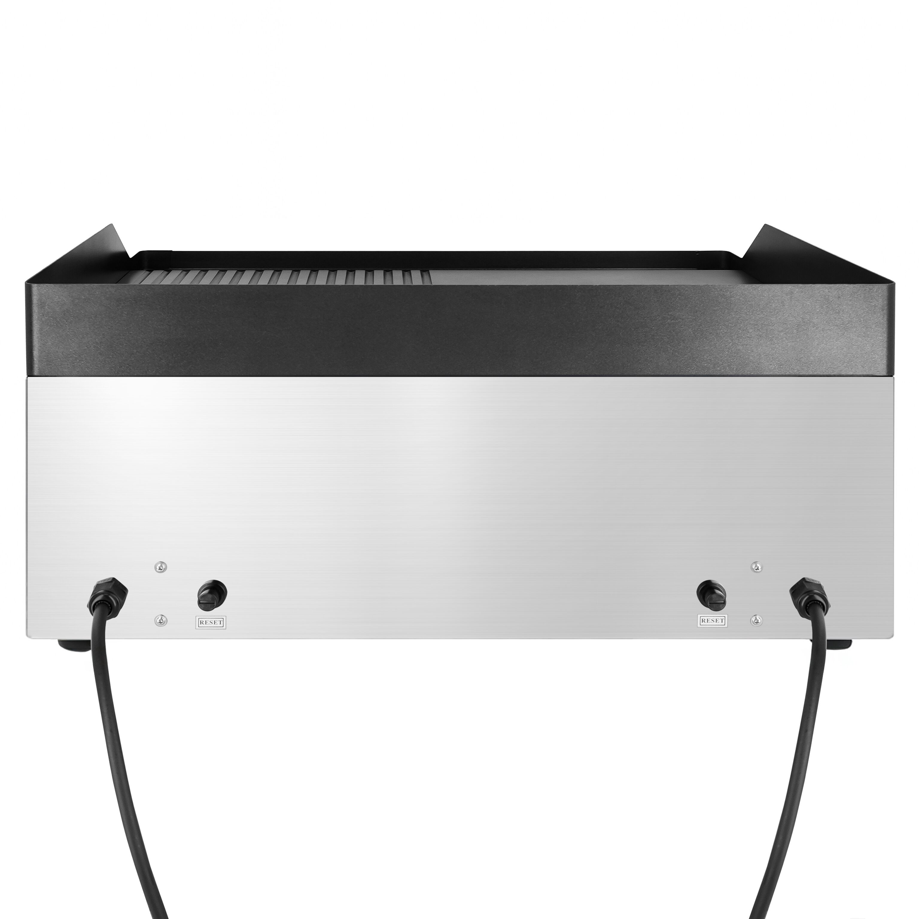 Plancha électrique - plaque acier - 2 zones - 4,40 kW - 1/2 lisse, 1/2 rainurée - Surface de cuisson : 600x335mm