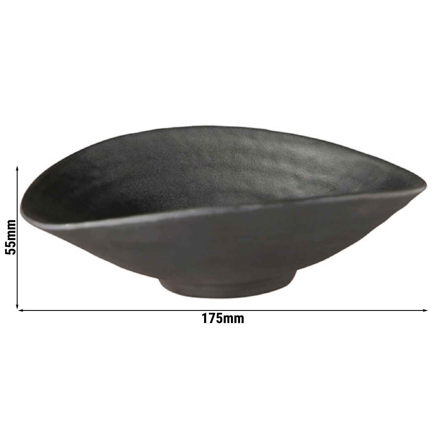 (6 pièces) Bol - ZEN - Mélamine - 0,2 litre - 175 x 155 mm - Noir