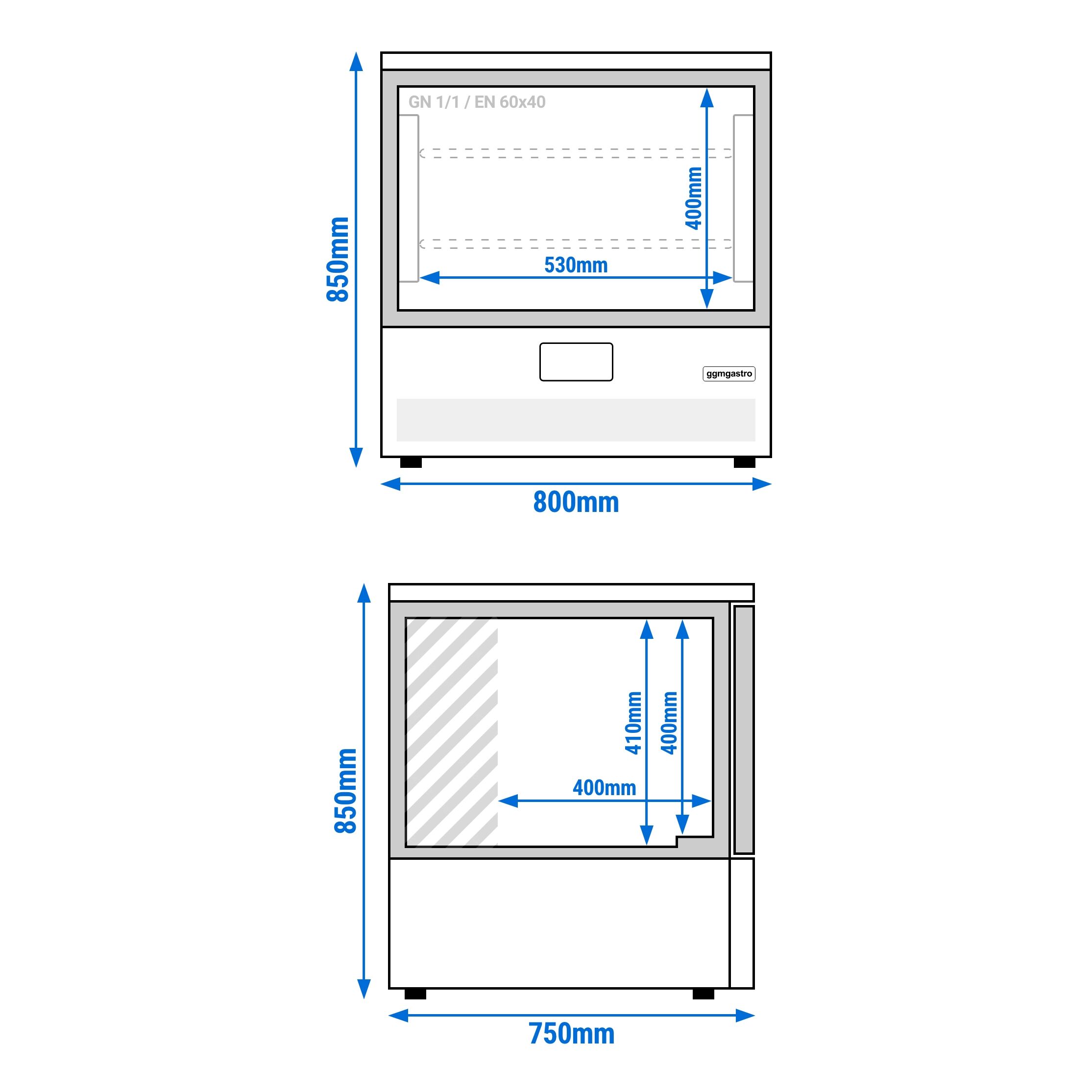 Four mixte électrique - tactile - 5 x GN 1/1 - avec cellule de refroidissement rapide 5 x GN 1/1