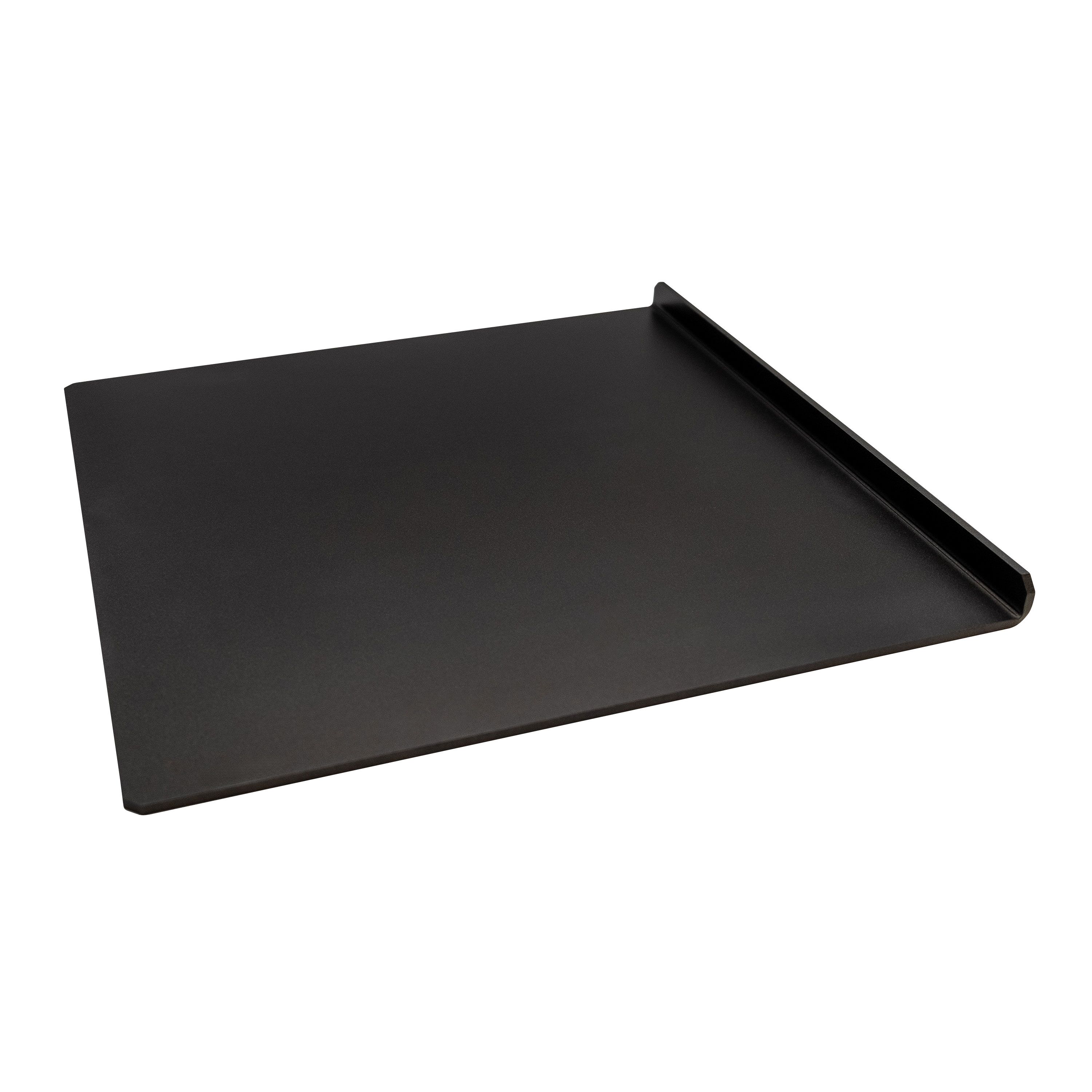 Pizzaplaat - Aluminium - met opstaande rand - 310x310mm - hoogte: 20mm - antiaanbaklaag - zwart - passend voor speed oven SOV