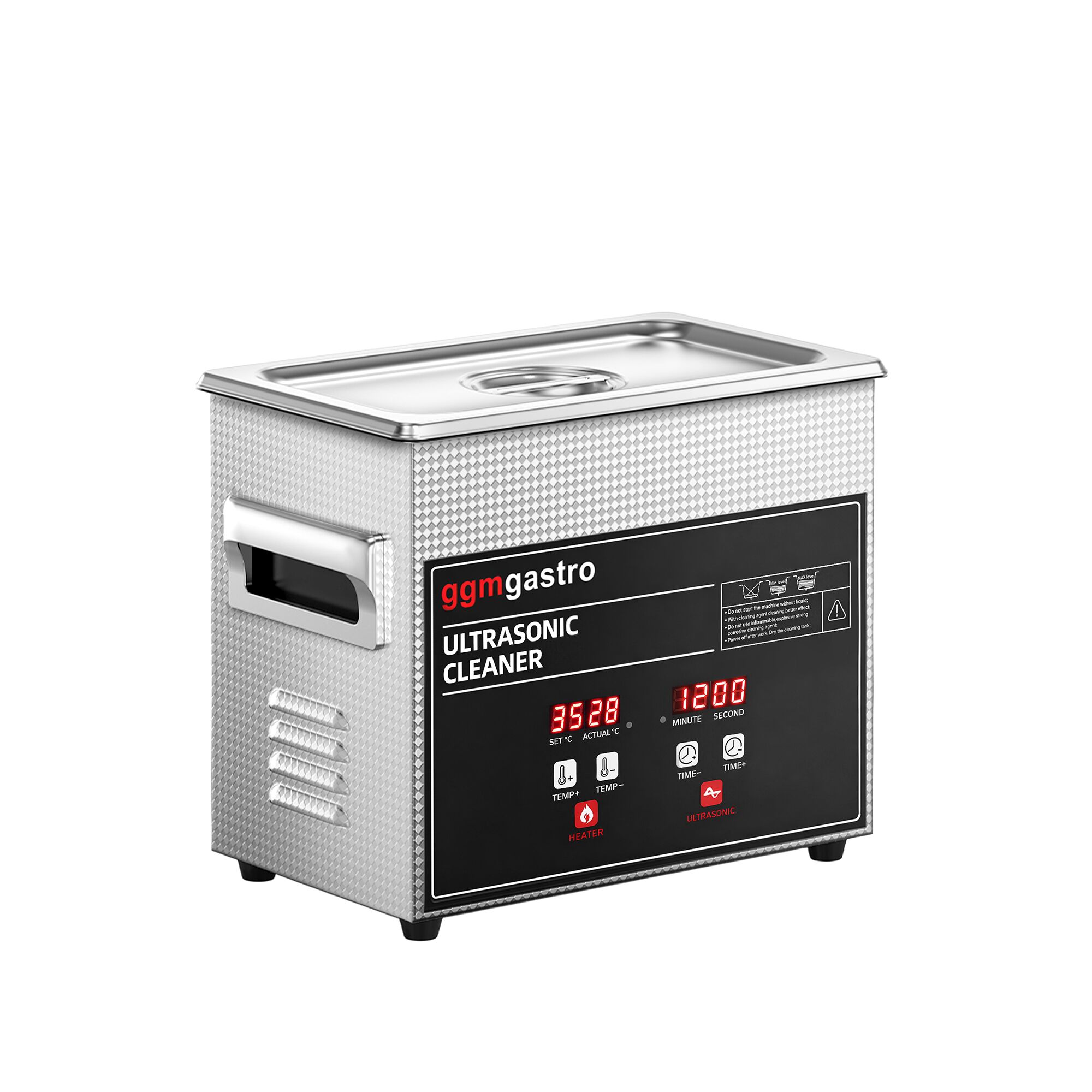Nettoyeur à Ultrasons - 3,2 Litres - 120 Watt Puissance Ultrasonique