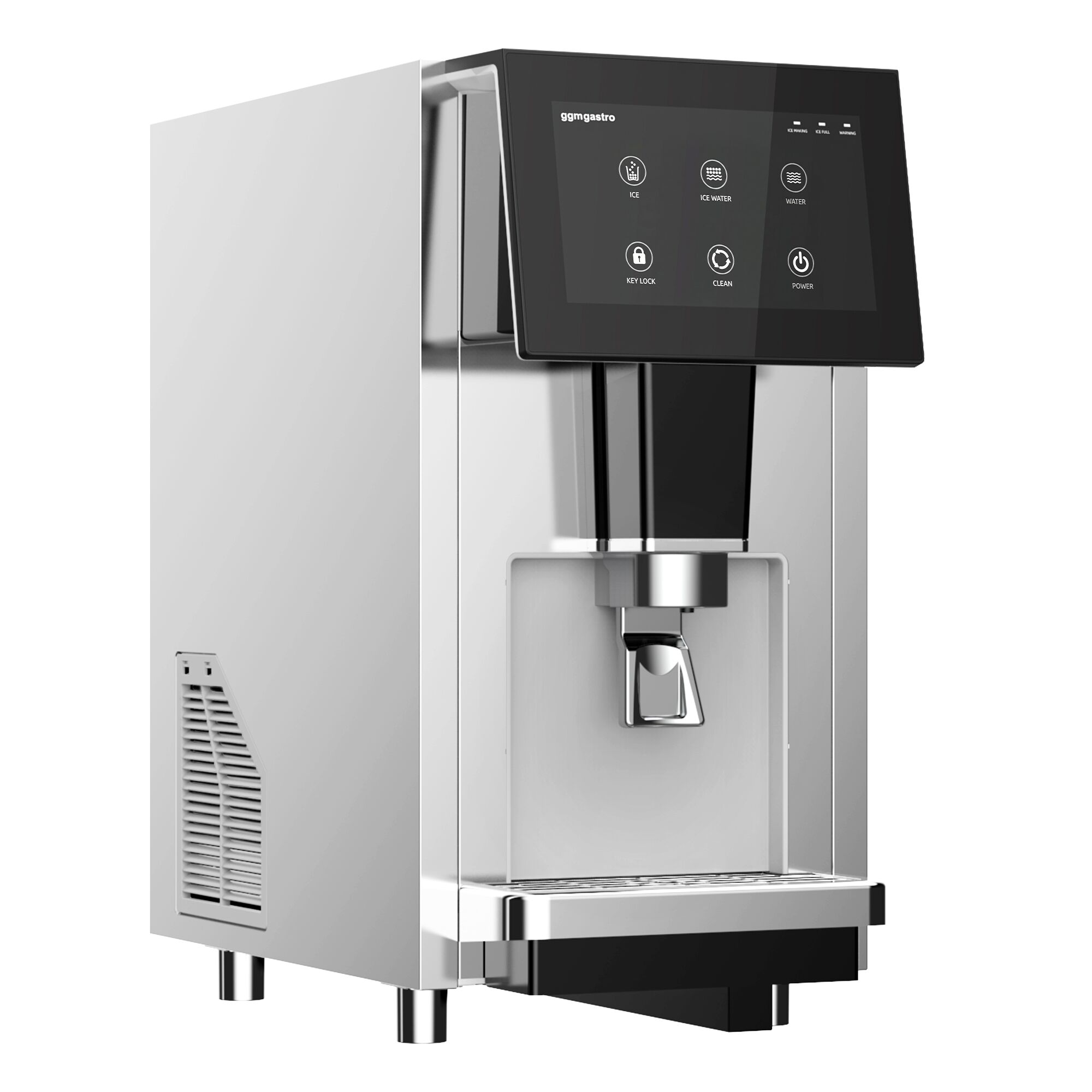 Ice and water dispenser with integrated ice maker - 70 kg/24 h - Touch