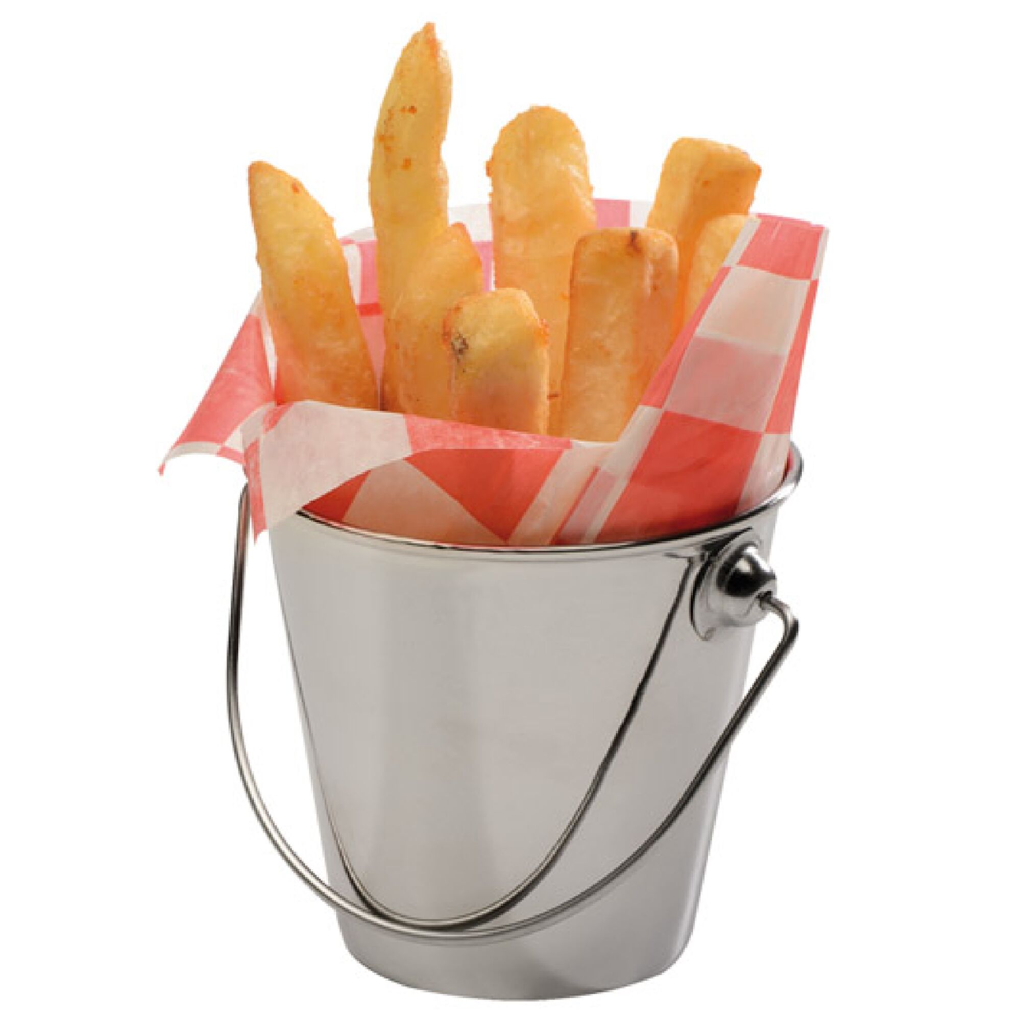 (6 pcs) Pots à frites - SNACKHOLDER - acier inoxydable - 0,33L - Ø90mm