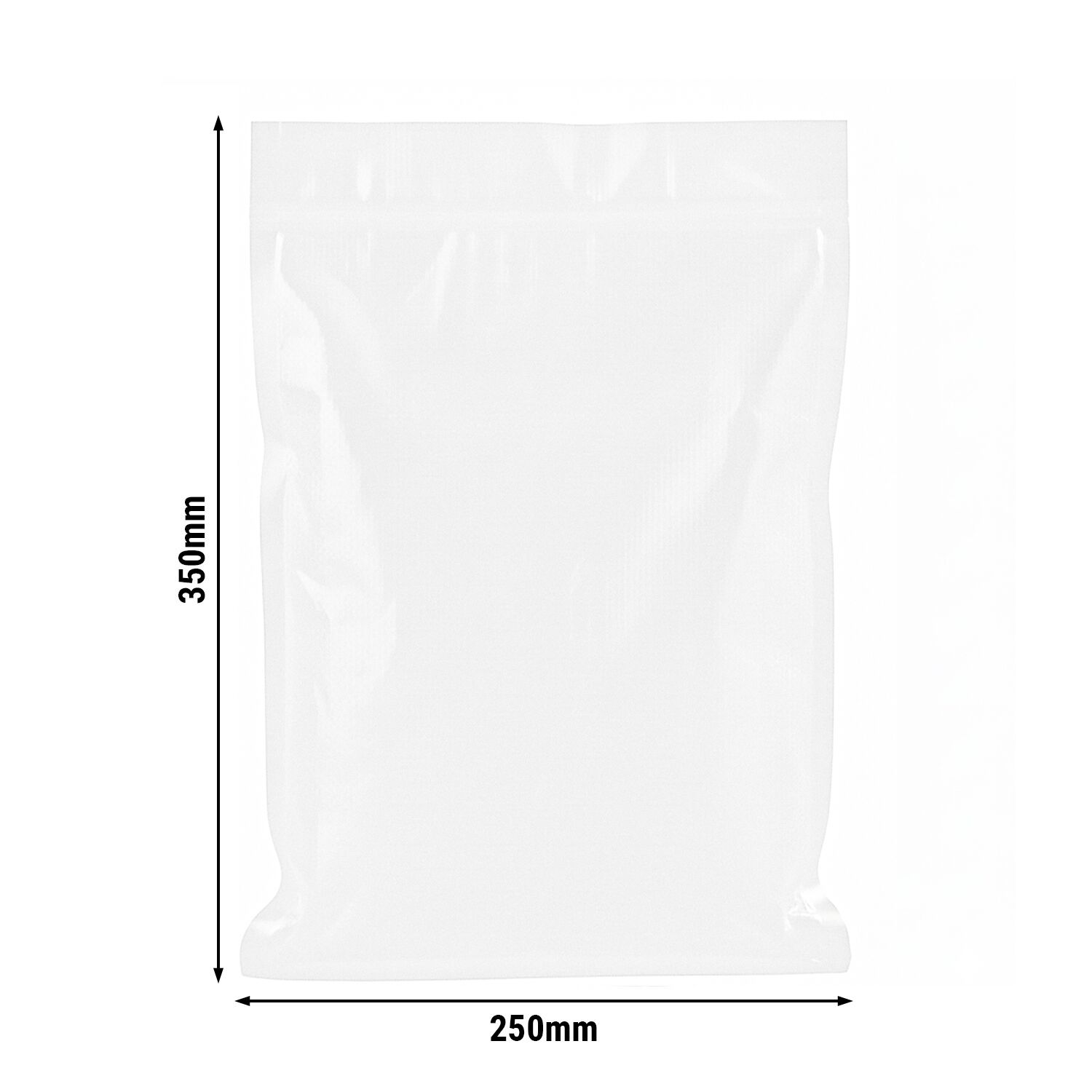 (1600 pcs) Sacs sous vide - lisses - 250x350mm - Épaisseur : 90µm - Transparent