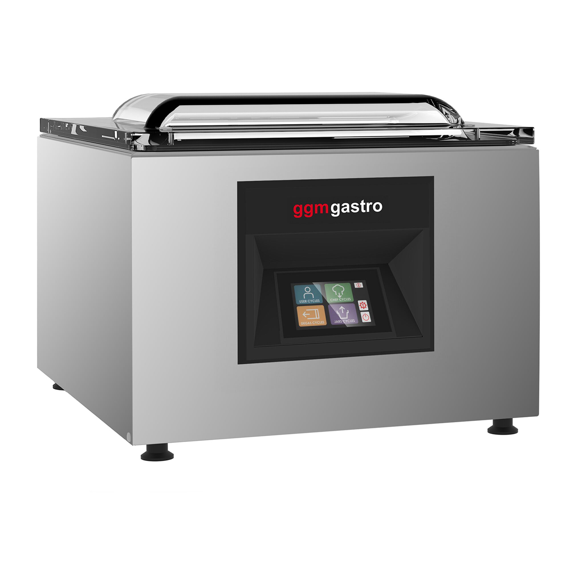 Machine sous vide à cloche – 20 m³/h – 1,2 kW – écran tactile – avec injection de gaz