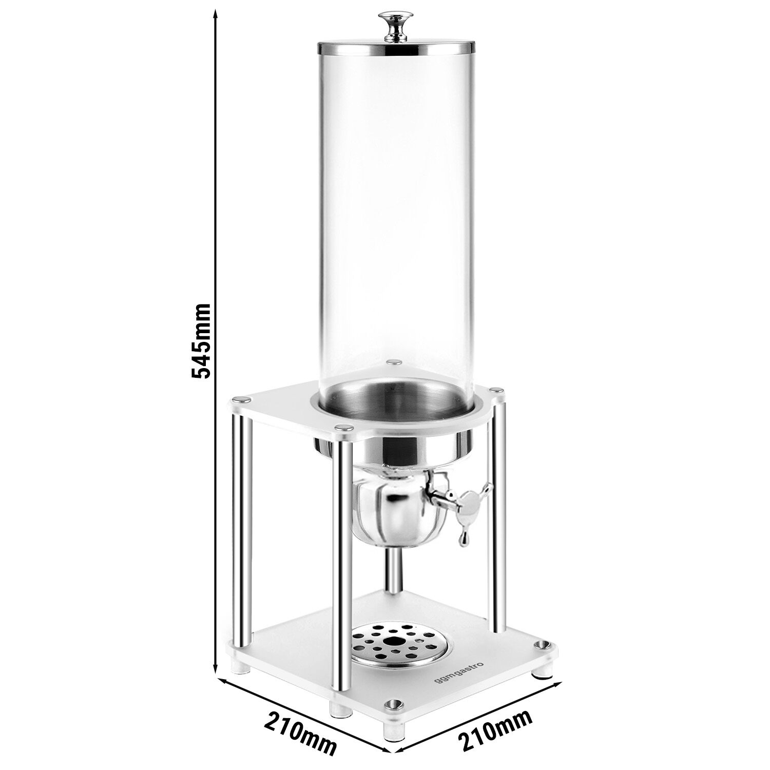Distributeur de céréales – récipient en plastique – 3,7 litres – Argent