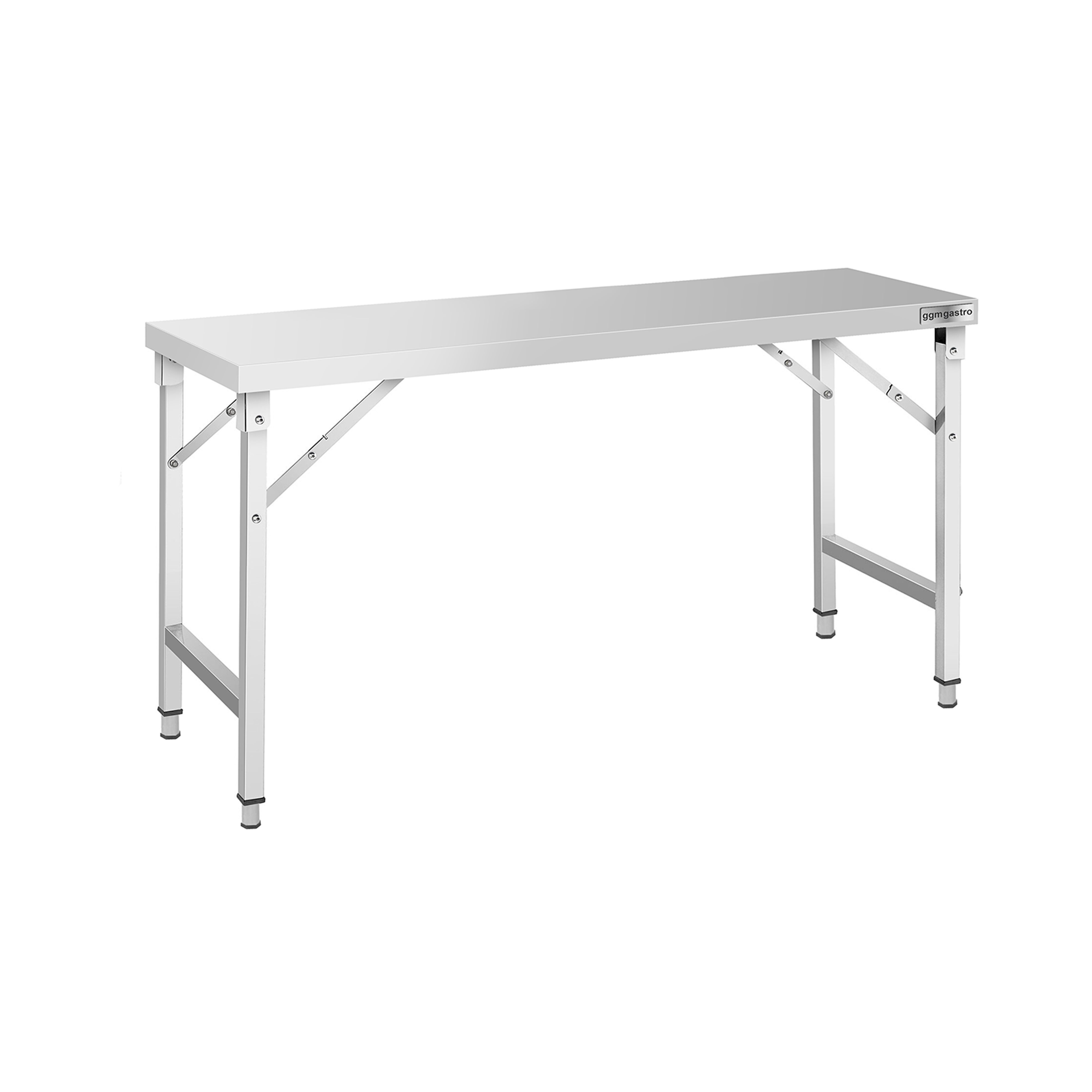 Table de travail en inox – pliable – 1600 × 600 mm