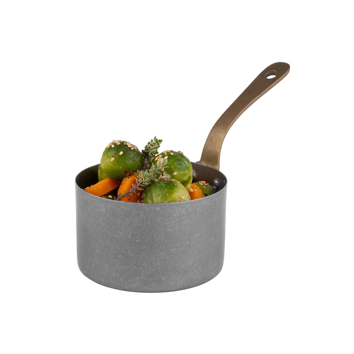 (6 pièces) Casserole à manche / casserole de service - VINTARA - inox - 0,3 litre - Ø 95 mm