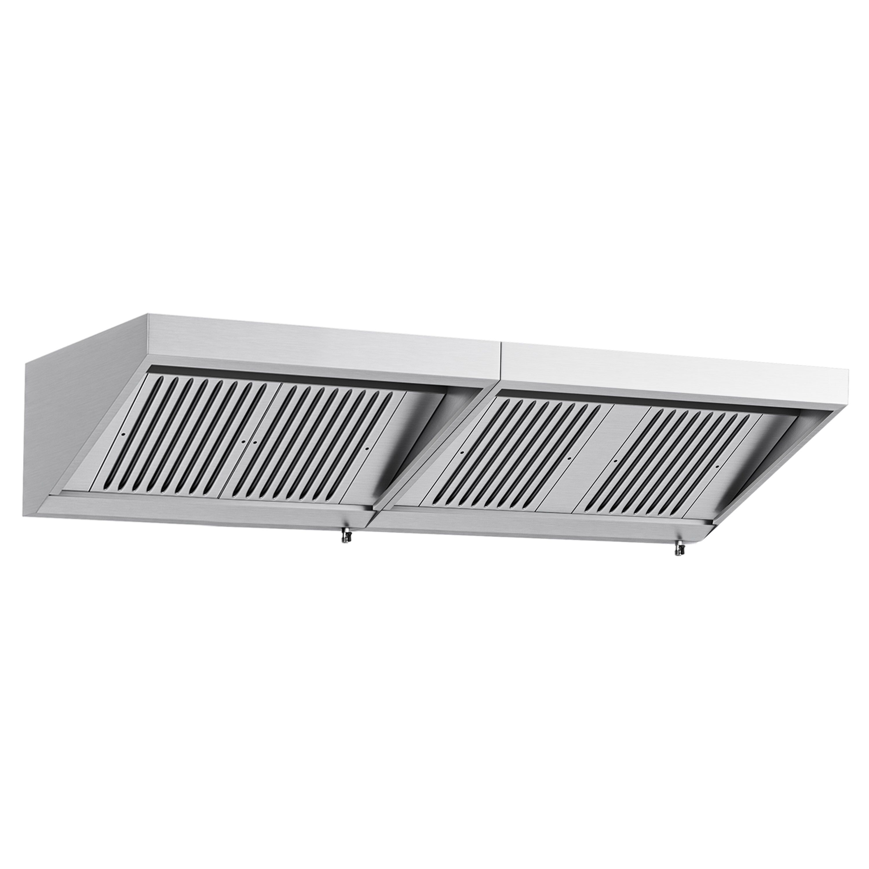 Commercial Wall-Mounted Extraction Canopy - with Motor - 2600mm - with Baffle Filters & LED Lighting