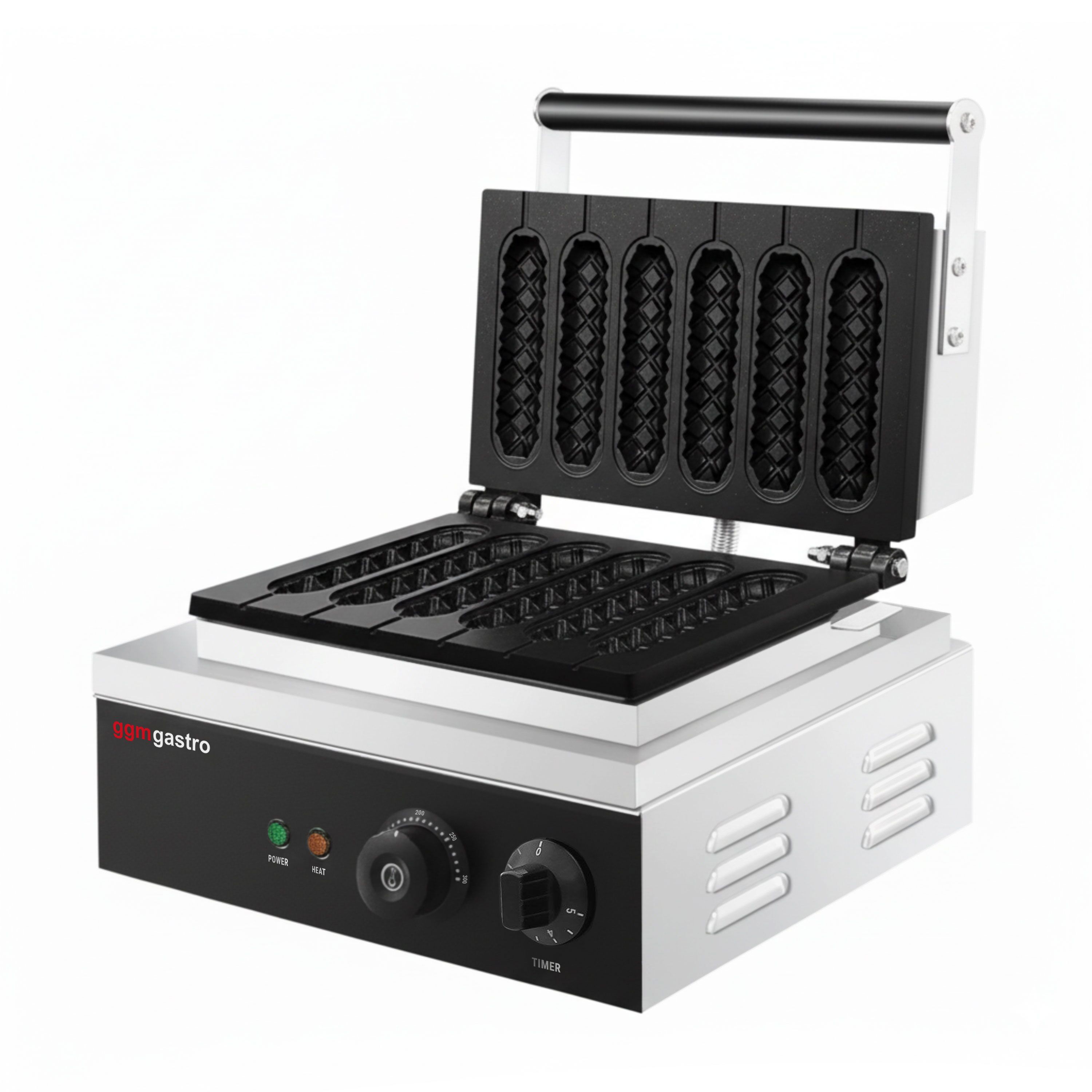 Gaufrier / appareil à corn dog – simple – manuel – 1,55 kW – Forme : gaufre sur bâtonnet