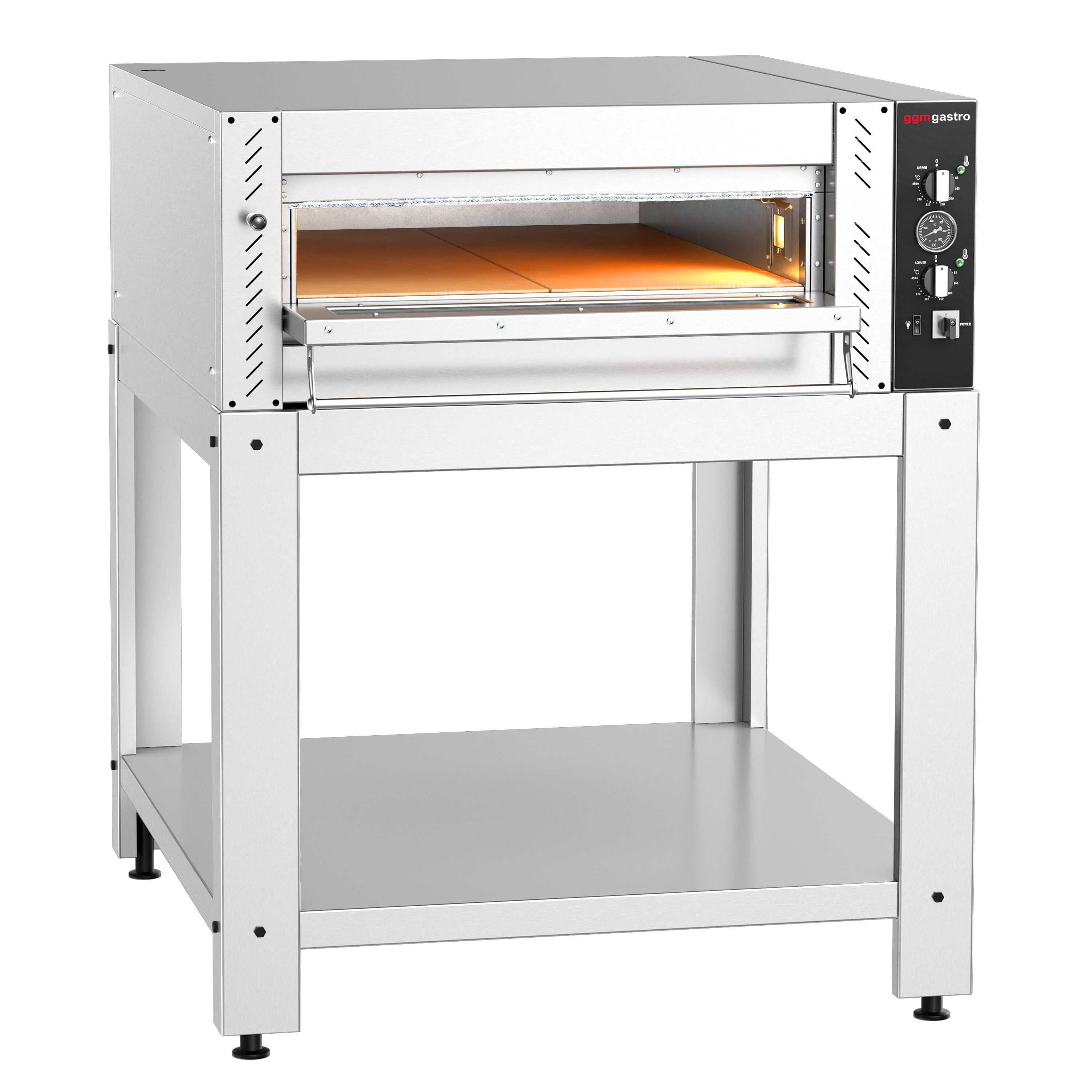 Four à pizza électrique – 6 x 30 cm (profondeur) – Manuel – incl. support inférieur