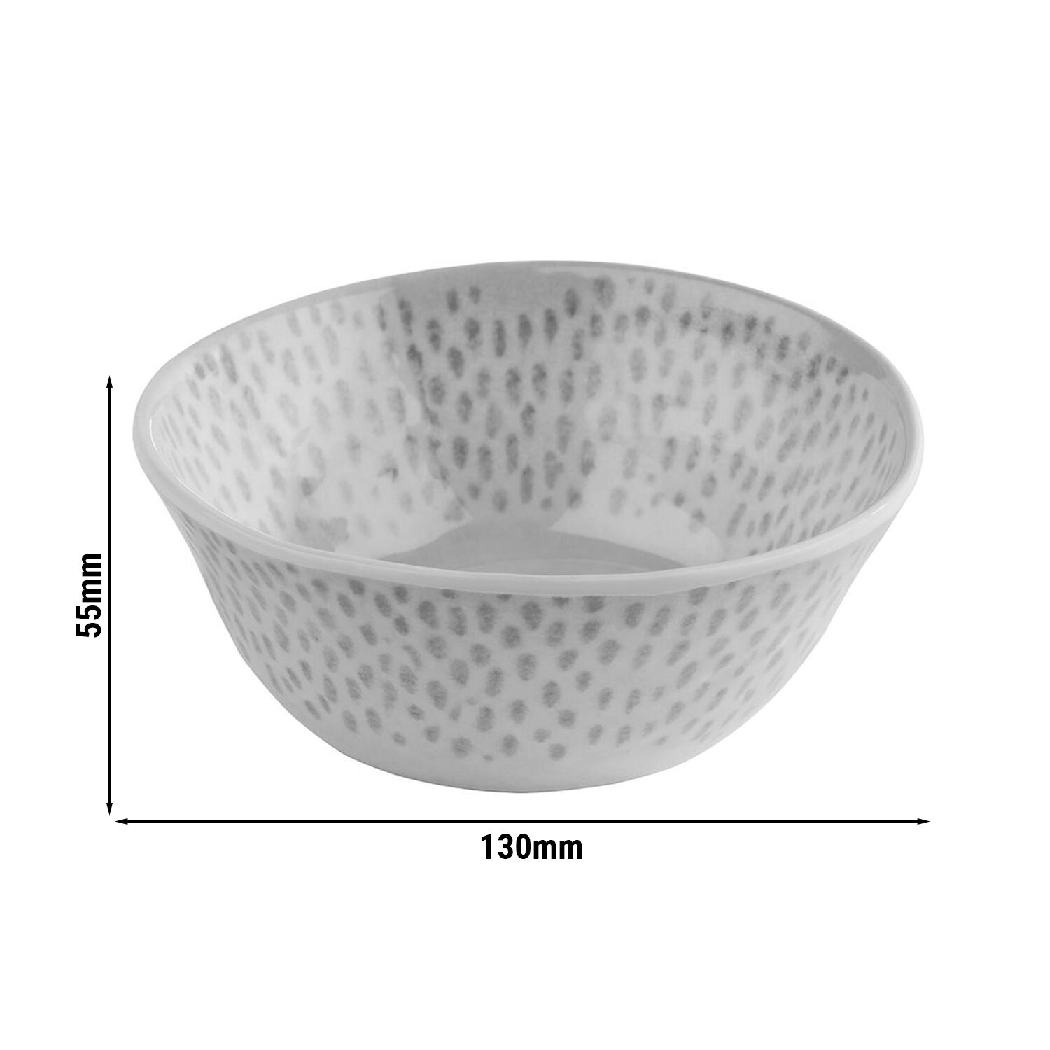 (6 pcs) Coupe - FOOTMARK - Mélamine - 250ml - carré - 130x130mm - Profondeur : 55mm - Blanc/Gris