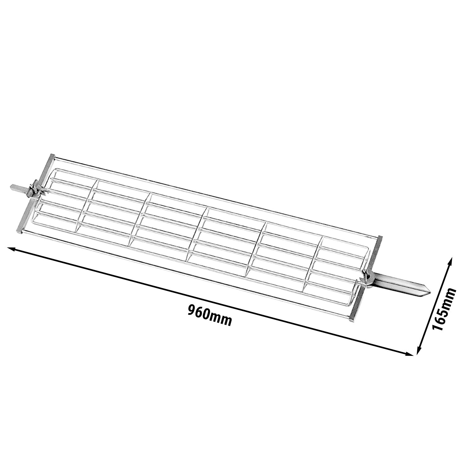 Chicken Basket for Rotisserie Grills - 960mm - Stainless Steel - compatible with GHKM Series