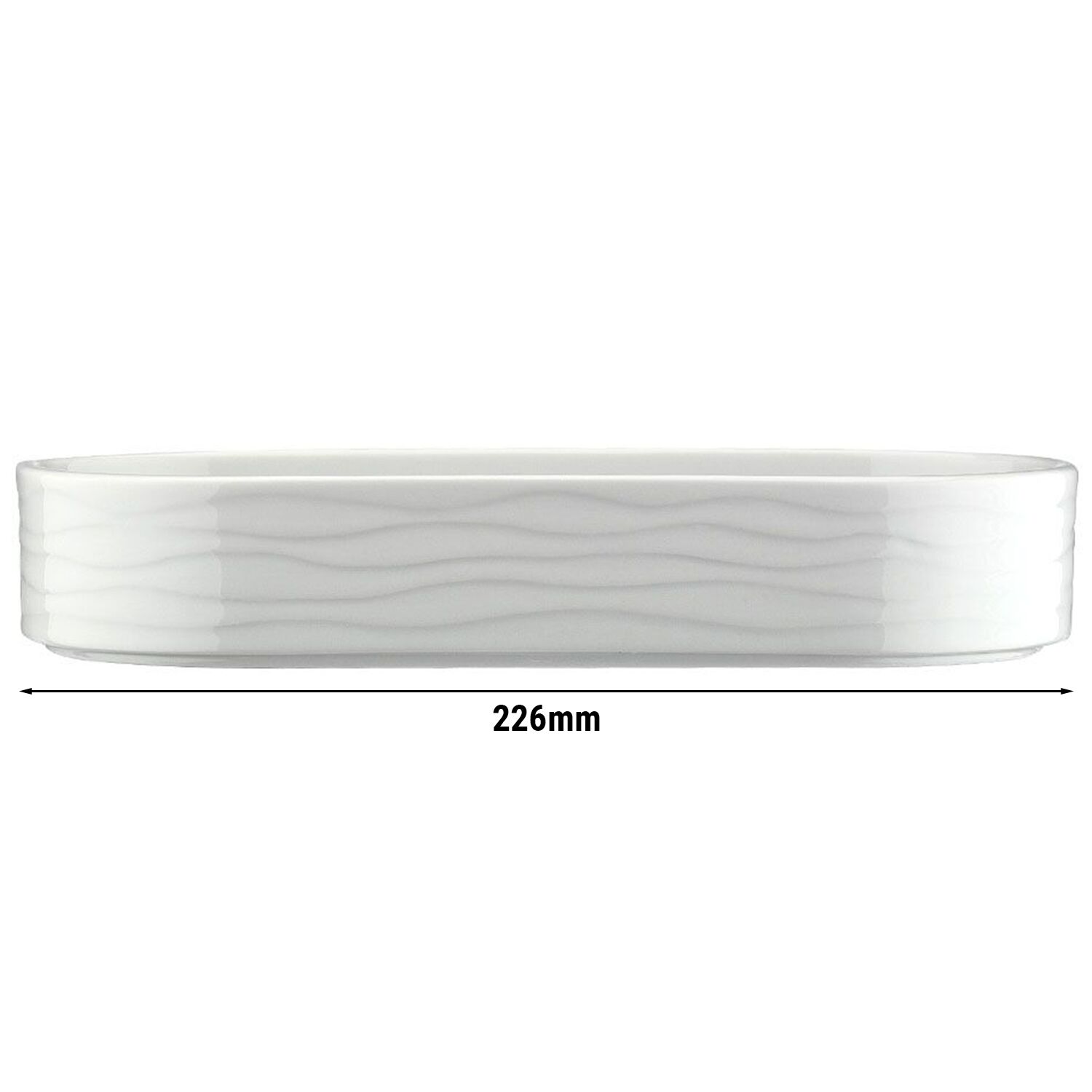 (6 pièces) SEA WAVE - Bol à dessert / salade - ovale - 200 x 90 mm - Blanc